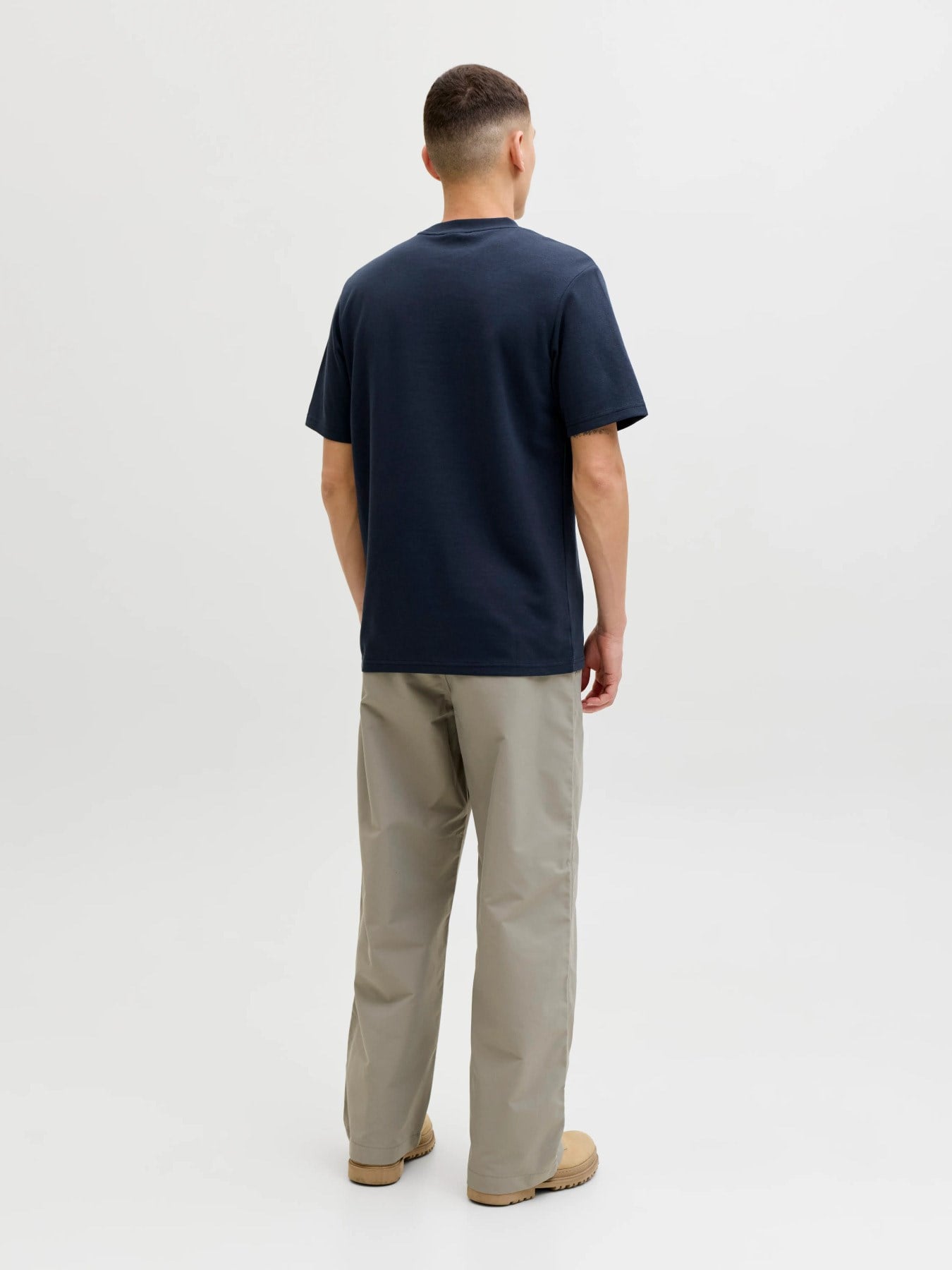 Jack & Jones JCOFUSION JJ Marka Baskılı Bisiklet Yaka Erkek Koyu Lacivert 12289880