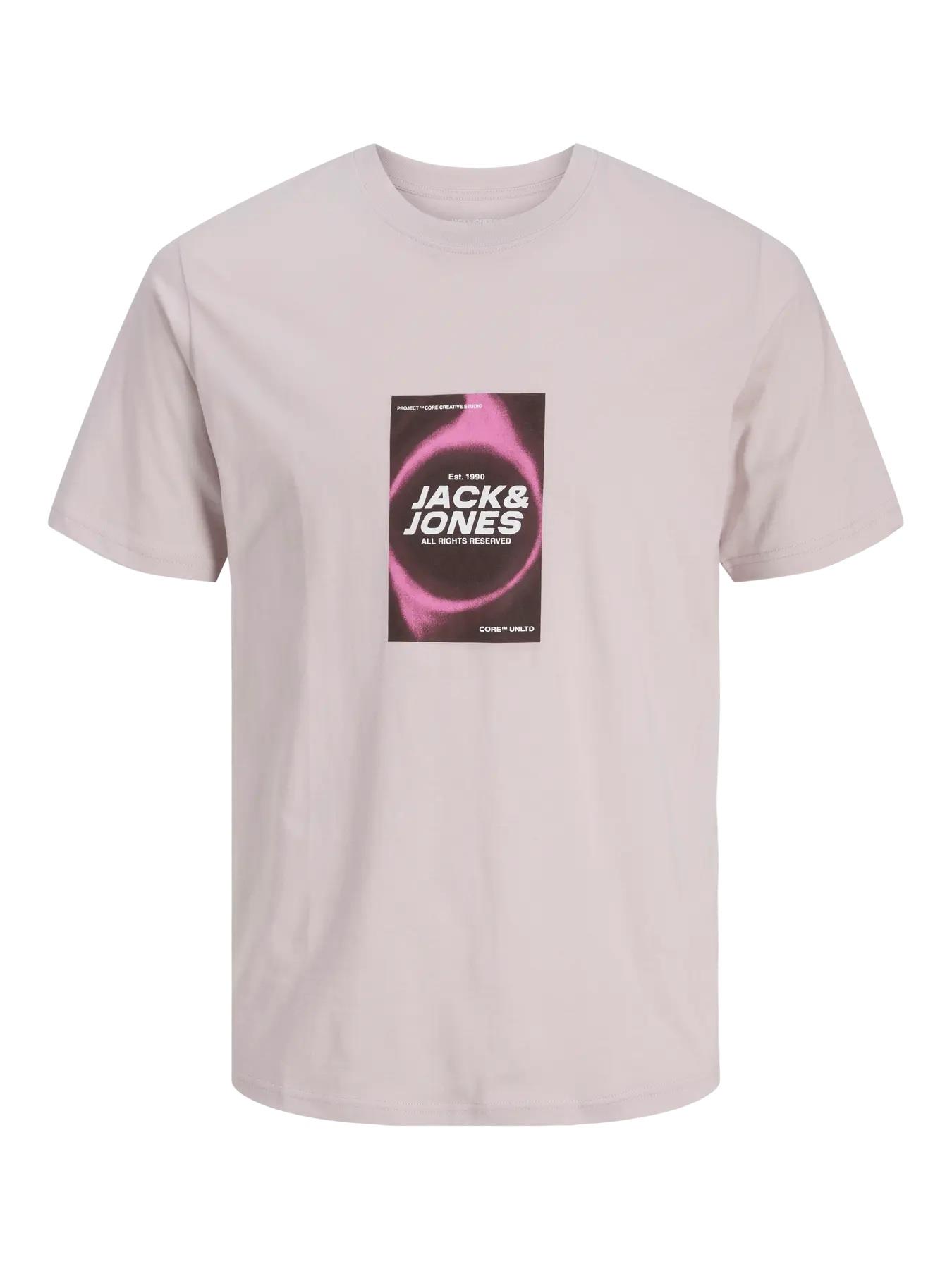 Jack & Jones JCORECHARGE J&J Logolu Erkek Mermer Lila TShirt 12276411 v1