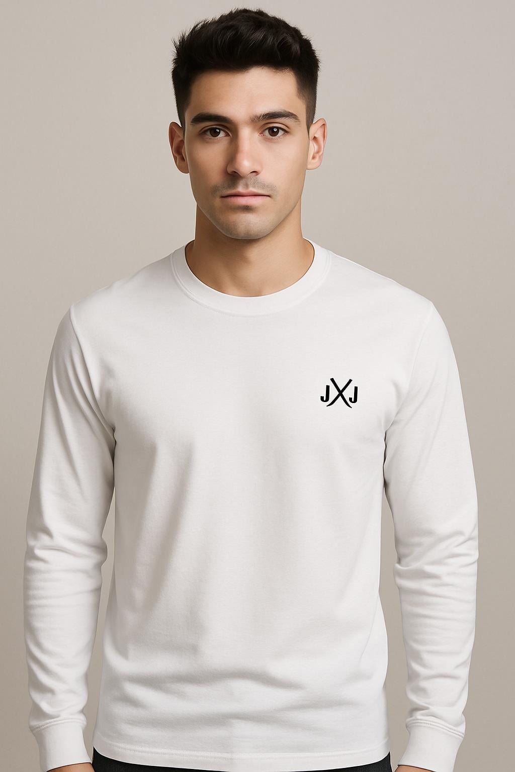 Jack & Jones JCORISE INFINITY Bisiklet Yaka Beyaz Erkek Sweatshirt 12260396 v1