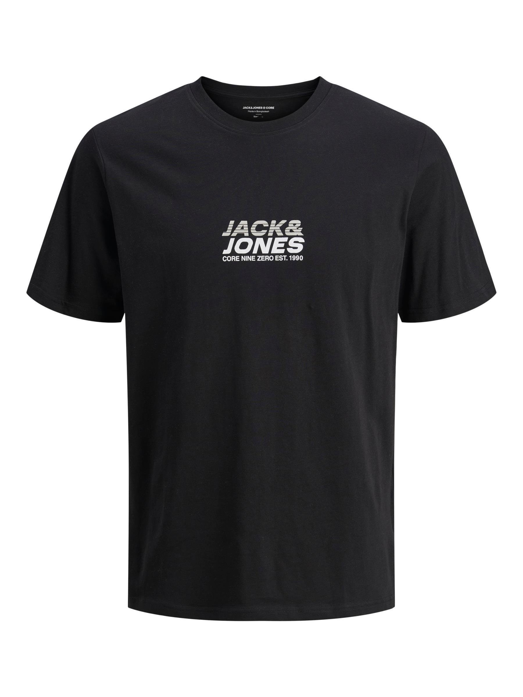 Jack & Jones JCOTARMAC BRANDING Bisiklet Yaka Siyah Erkek TShirt 12276410 v1