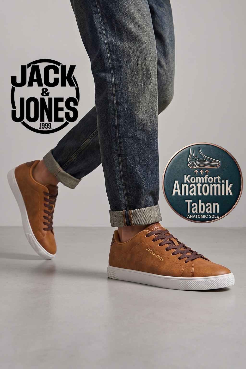 Jack & Jones JFWBOSLEY PU SNEAKER NOOS Erkek Cognac Spor Ayakkabı 12203642