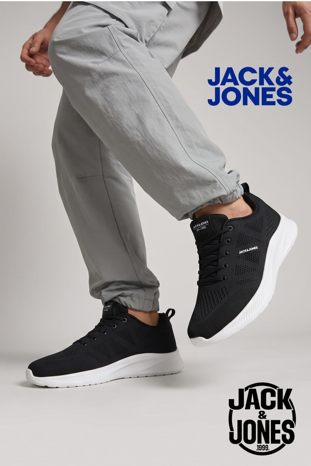 Jack & Jones JFWCROXLEY KNIT SNEAKER NOOS Erkek Antrasit Spor Ayakkabı 12255906