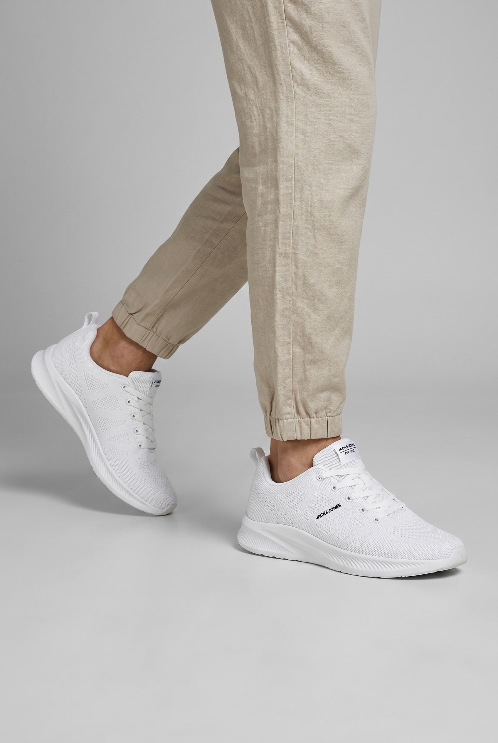 Jack & Jones JFWCROXLEY KNIT SNEAKER NOOS Erkek Beyaz Spor Ayakkabı 12255906