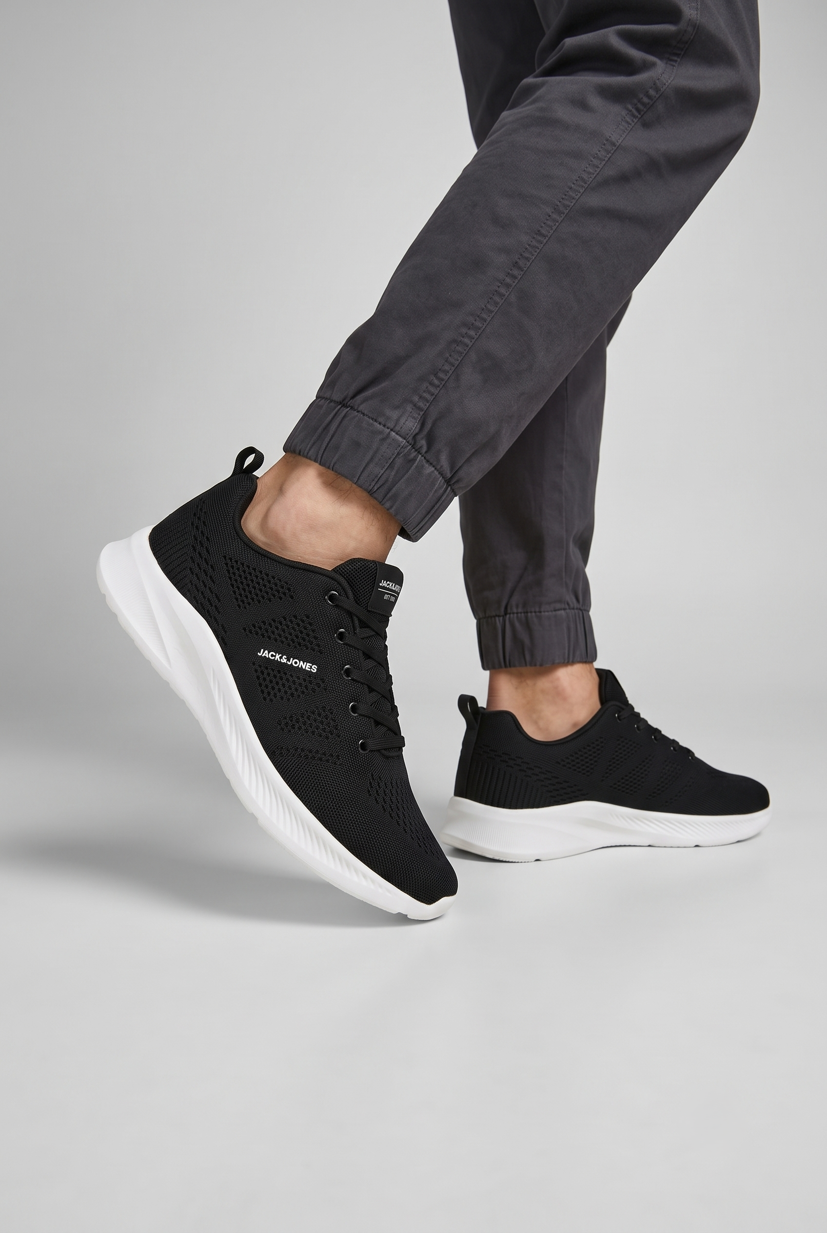 Jack & Jones JFWCROXLEY KNIT SNEAKER NOOS Erkek Antrasit Spor Ayakkabı 12255906
