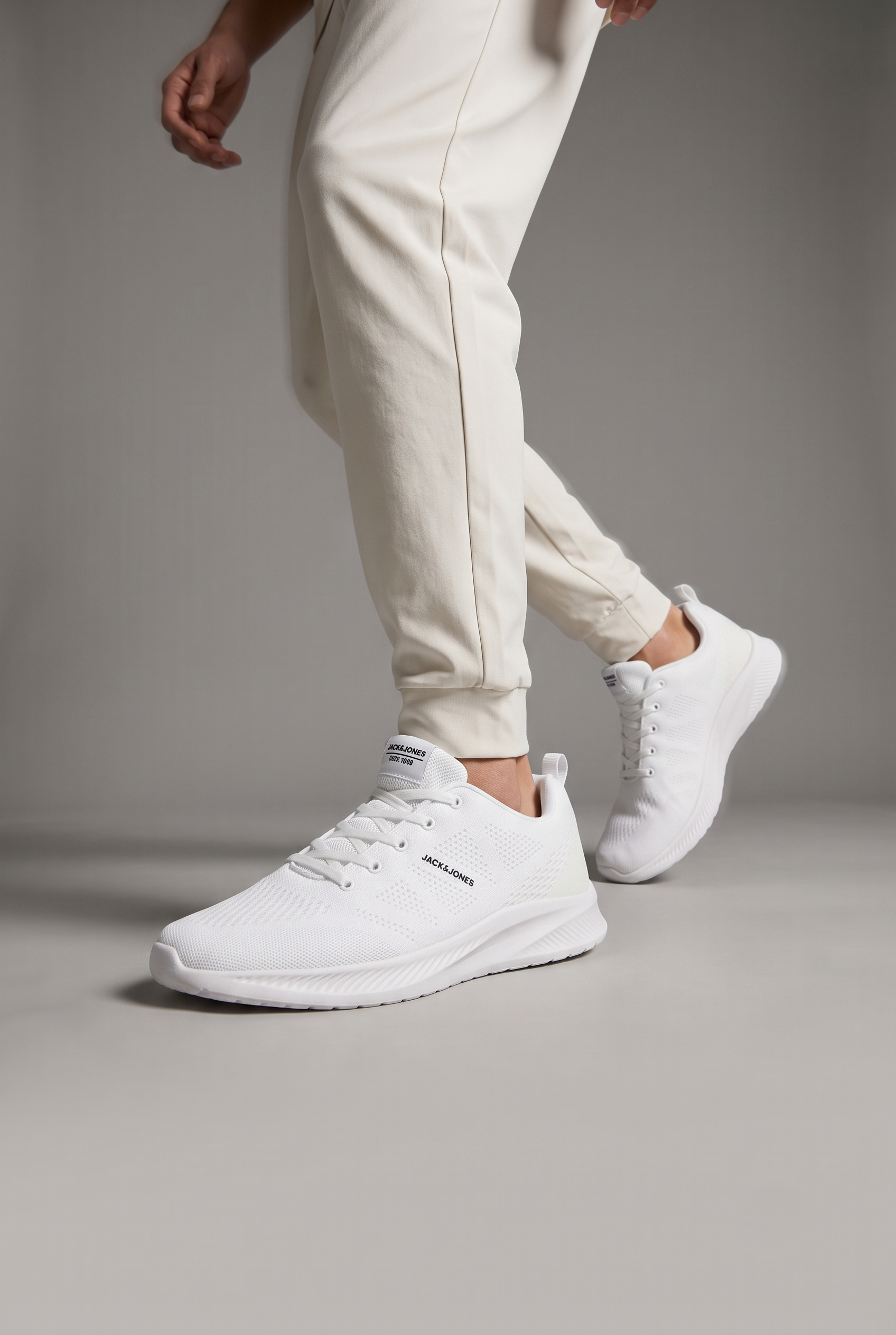 Jack & Jones JFWCROXLEY KNIT SNEAKER NOOS Erkek Beyaz Spor Ayakkabı 12255906