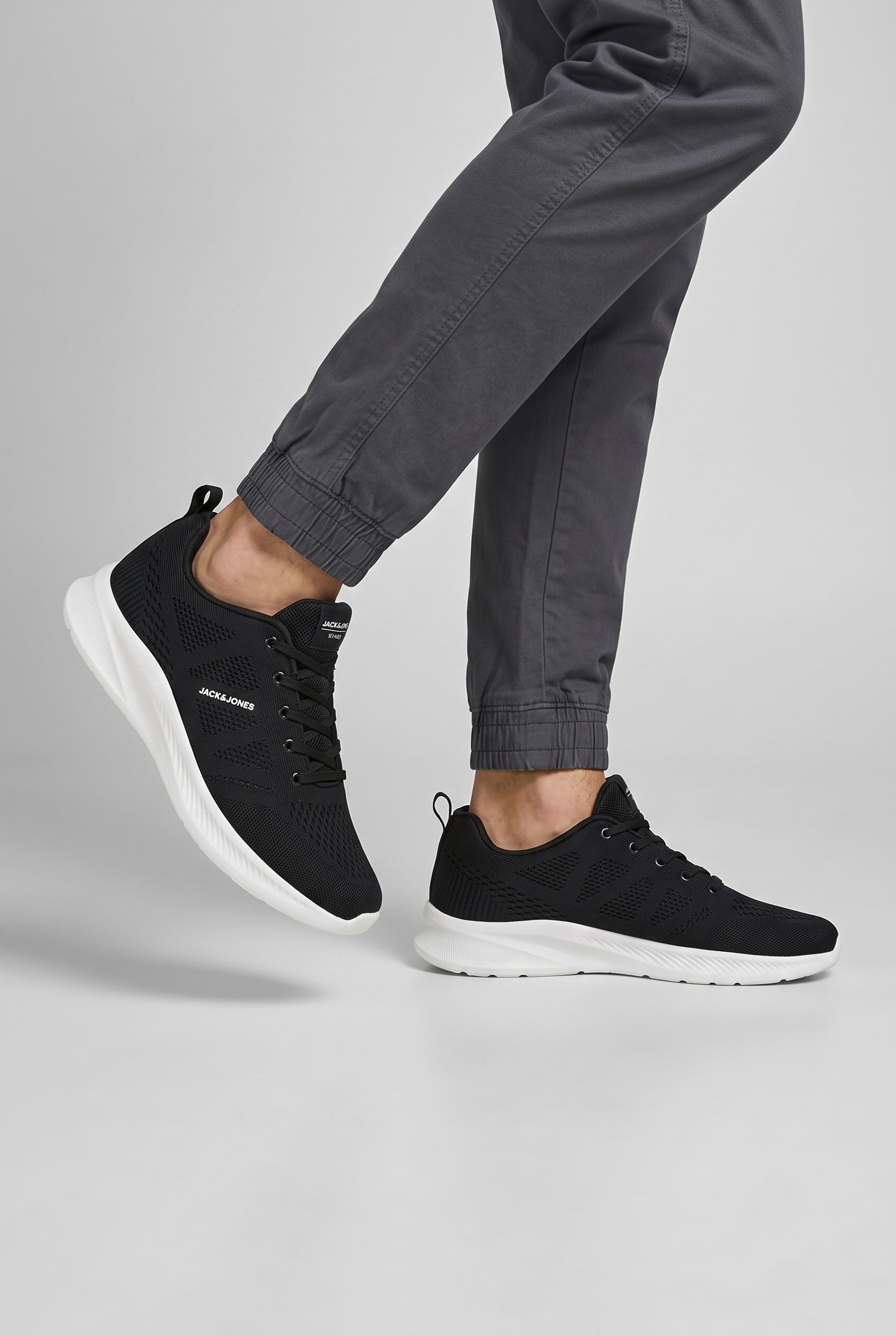 Jack & Jones JFWCROXLEY KNIT SNEAKER NOOS Erkek Antrasit Spor Ayakkabı 12255906