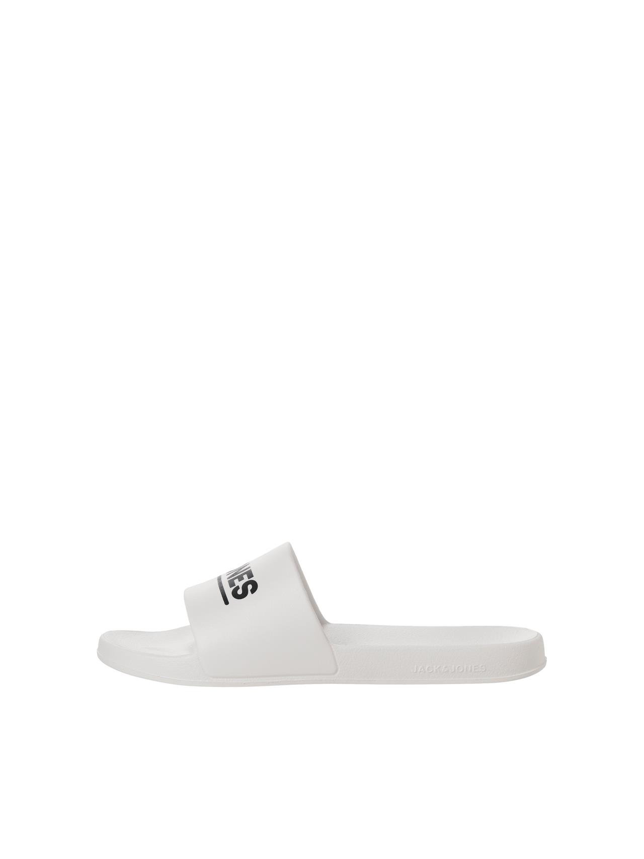 Jack & Jones JFWOLLIE SLIDER Erkek Günlük Plaj Terlik 12236477 Beyaz v1