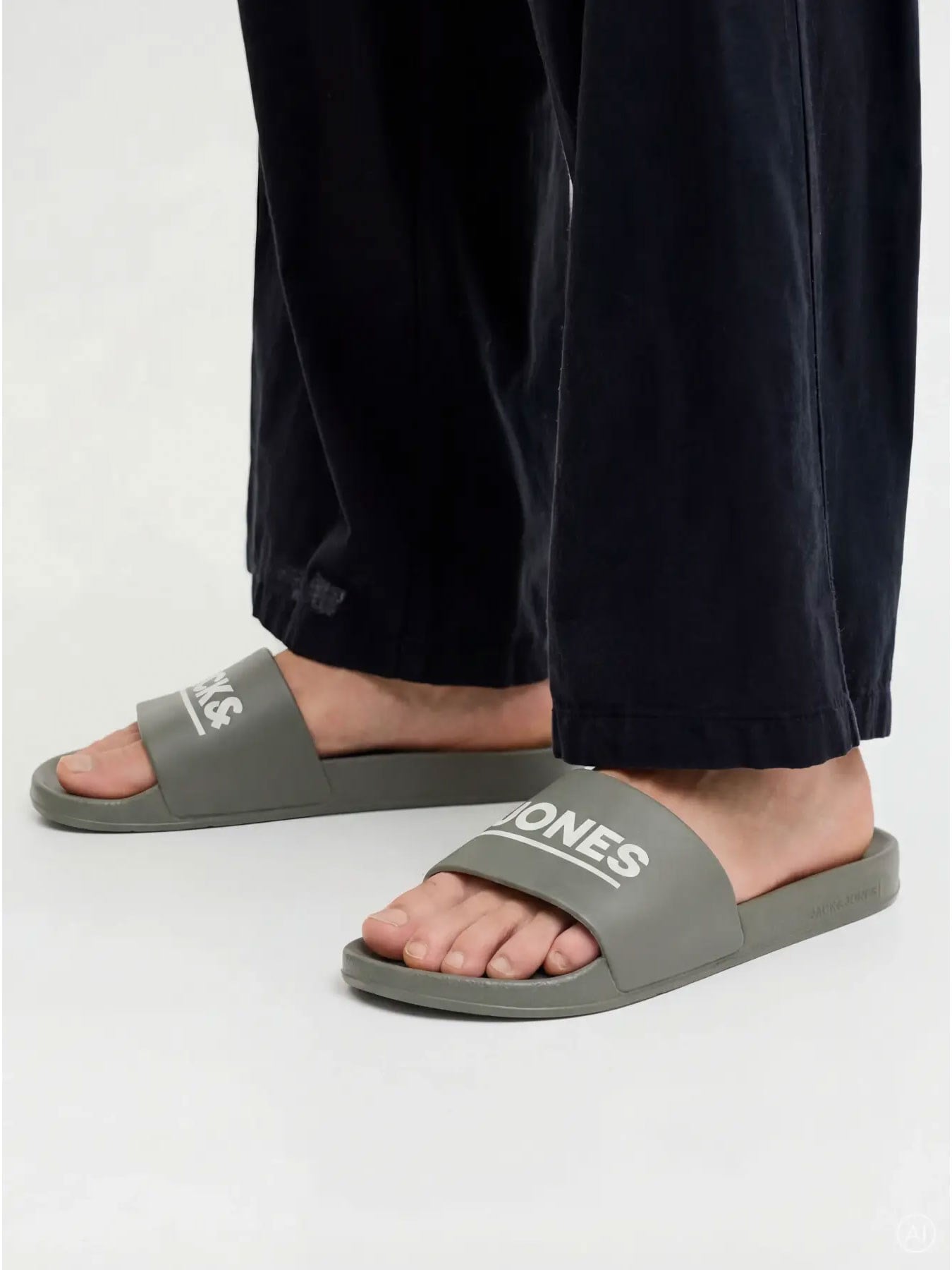 Jack & Jones Jfwollie Slider Erkek Yeşil Günlük Plaj Terlik 12236477 