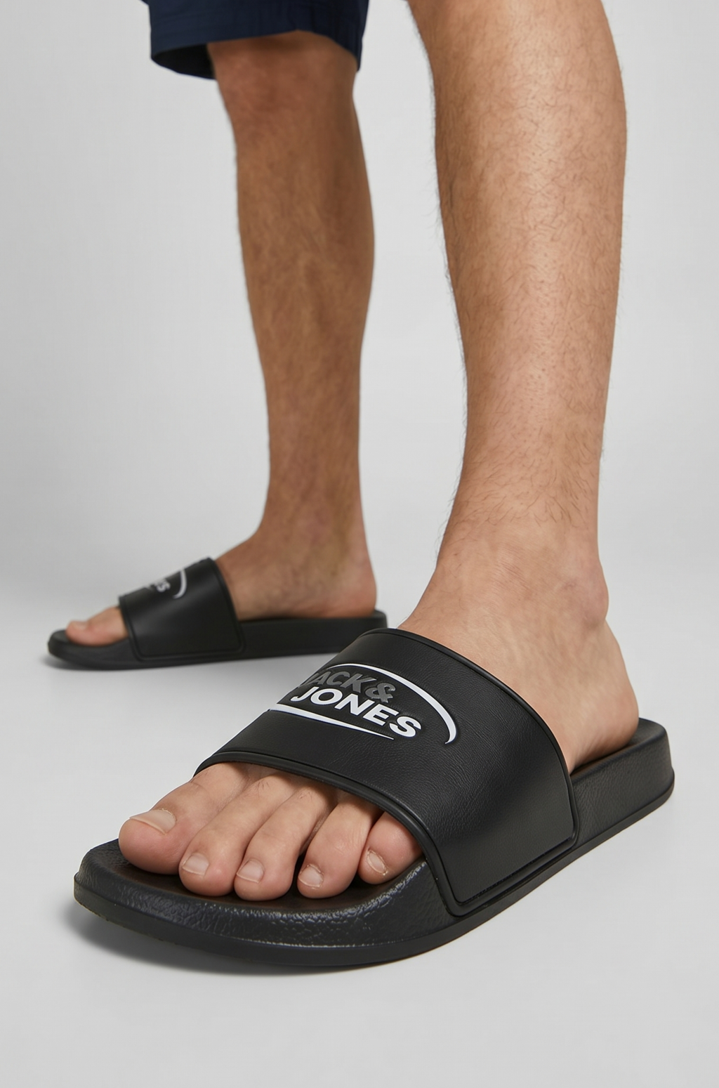 Jack & Jones JFWOSCAR Logo Slider Baskılı Terlik 12289358 Antrasit