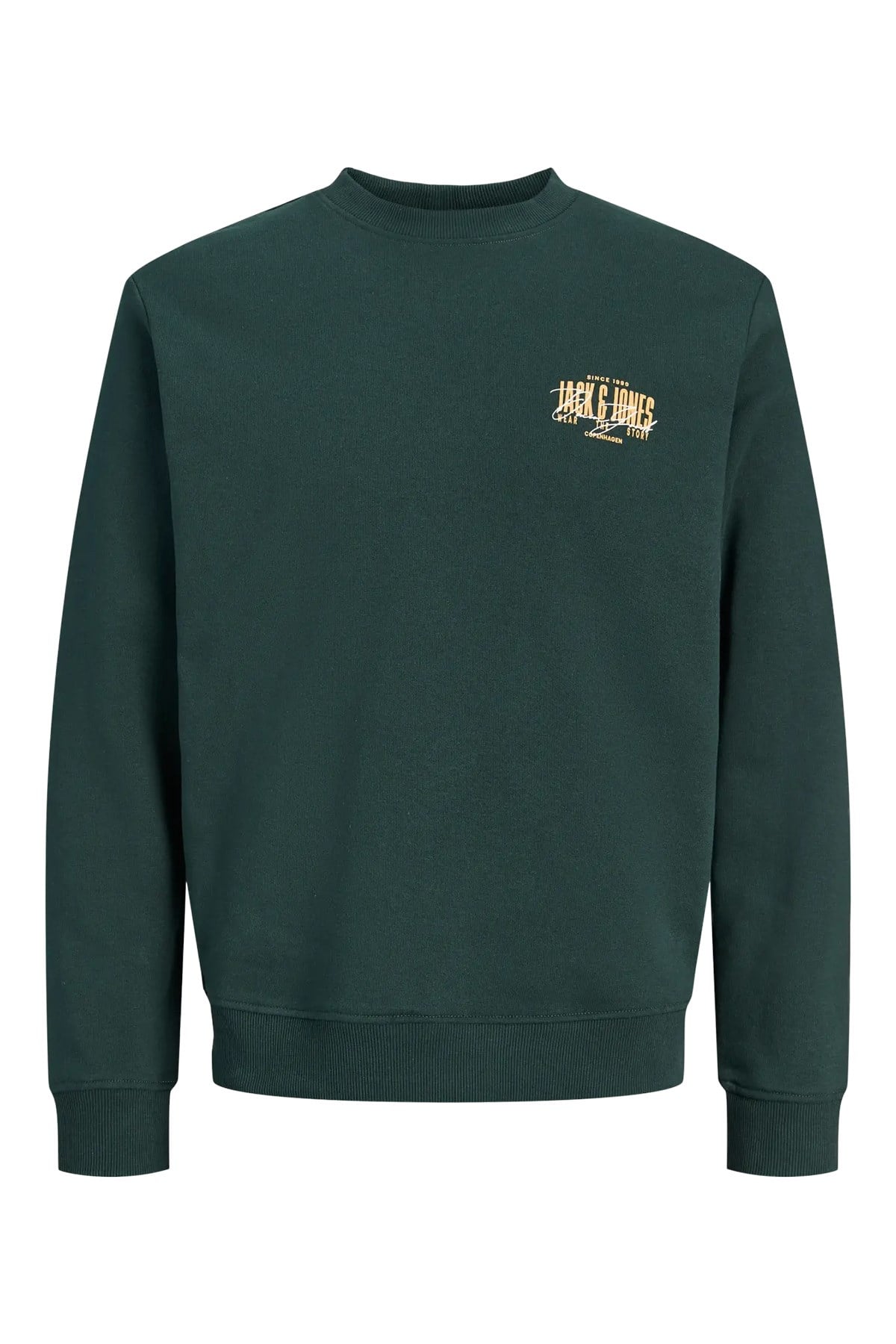 Jack & Jones JJAERO SWEAT CREW NECK Koyu Yeşil Erkek Sweat 12298492-Scarab