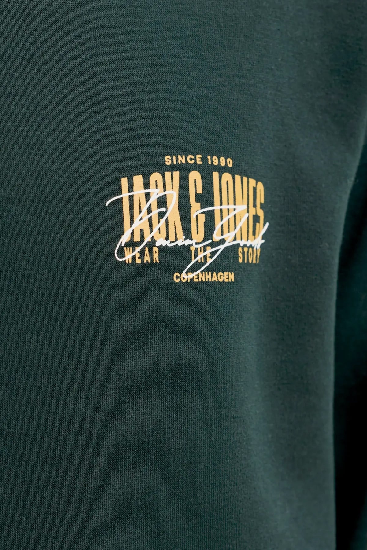Jack & Jones JJAERO SWEAT CREW NECK Koyu Yeşil Erkek Sweat 12298492-Scarab