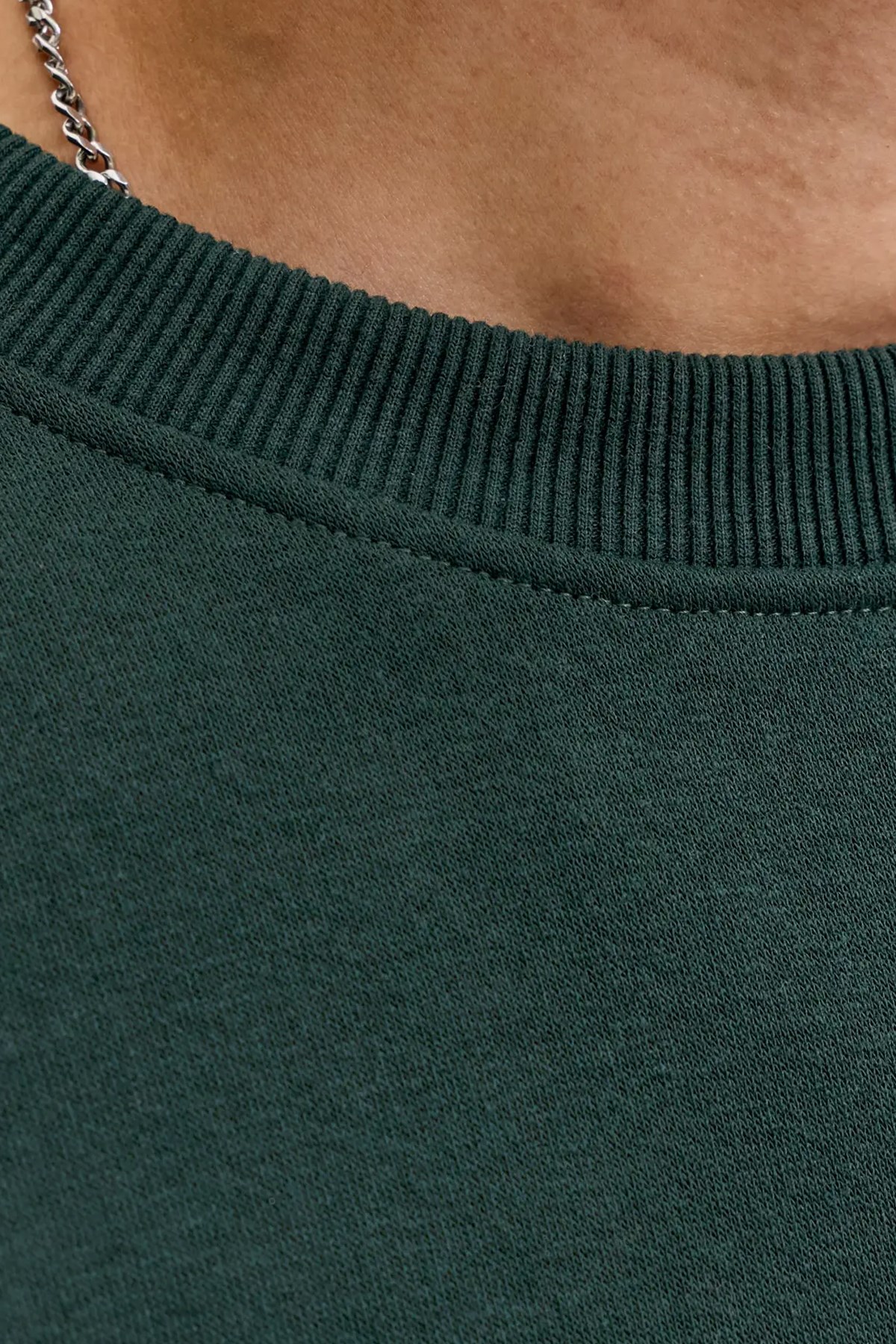 Jack & Jones JJAERO SWEAT CREW NECK Koyu Yeşil Erkek Sweat 12298492-Scarab
