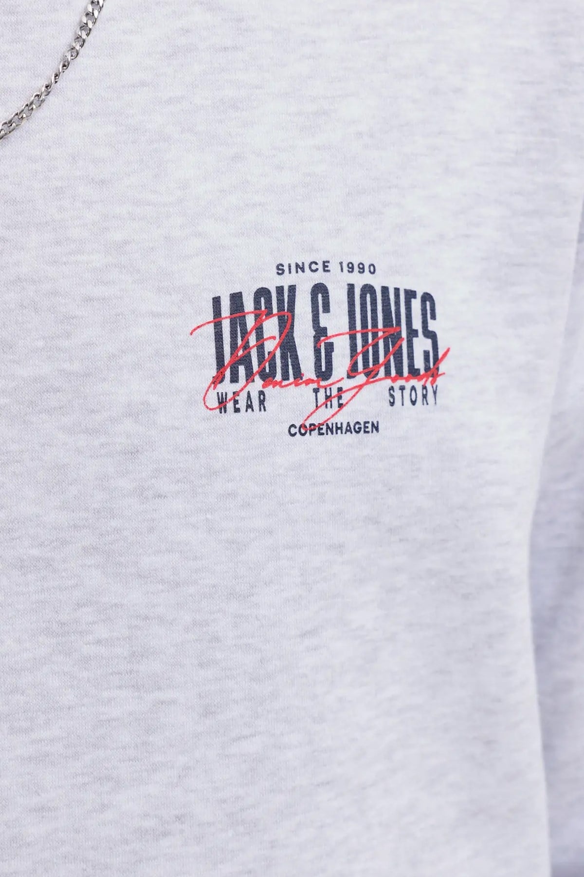 Jack & Jones JJAERO SWEAT CREW NECK White Melange Erkek Sweat 12298492