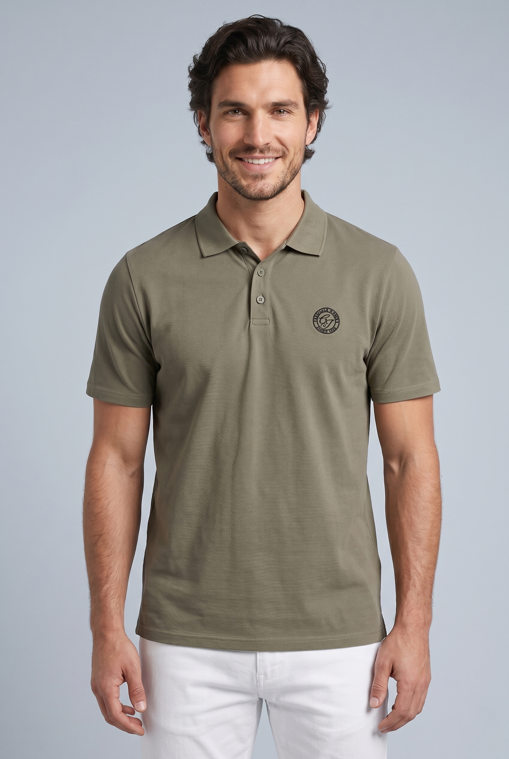 Jack & Jones Jjalliance Polo Yakalı Logolu Yeşil Tshirt 12288108