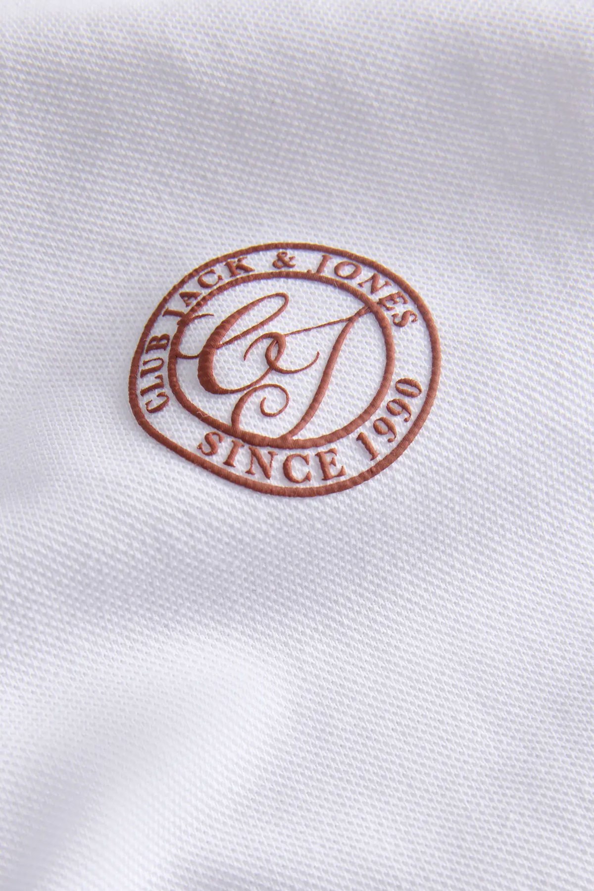 Jack & Jones Jjalliance Polo Yakalı Logolu Beyaz Tshirt 12288108
