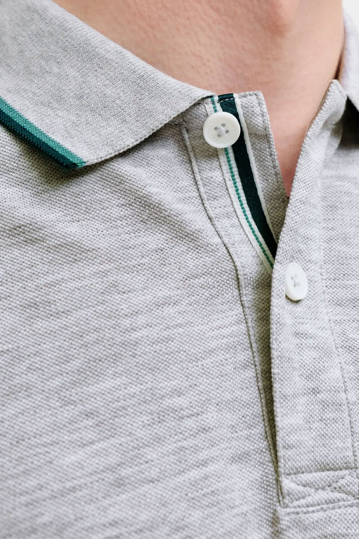 Jack & Jones Jjblaze Polo Yakalı Kırçıllı Beyaz Tshirt 12288376