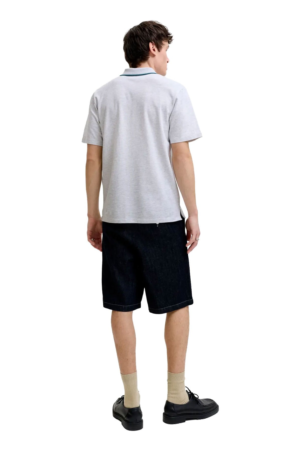 Jack & Jones Jjblaze Polo Yakalı Kırçıllı Beyaz Tshirt 12288376