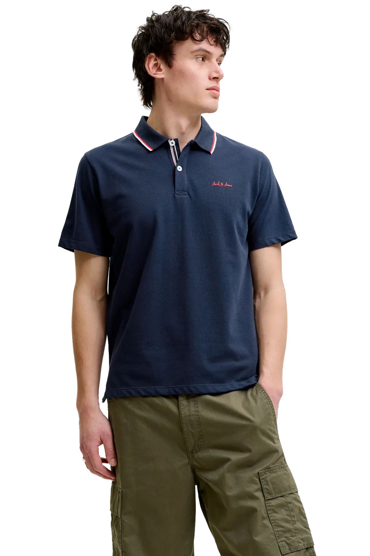 Jack & Jones Jjblaze Polo Yakalı Lacivert Tshirt 12288376
