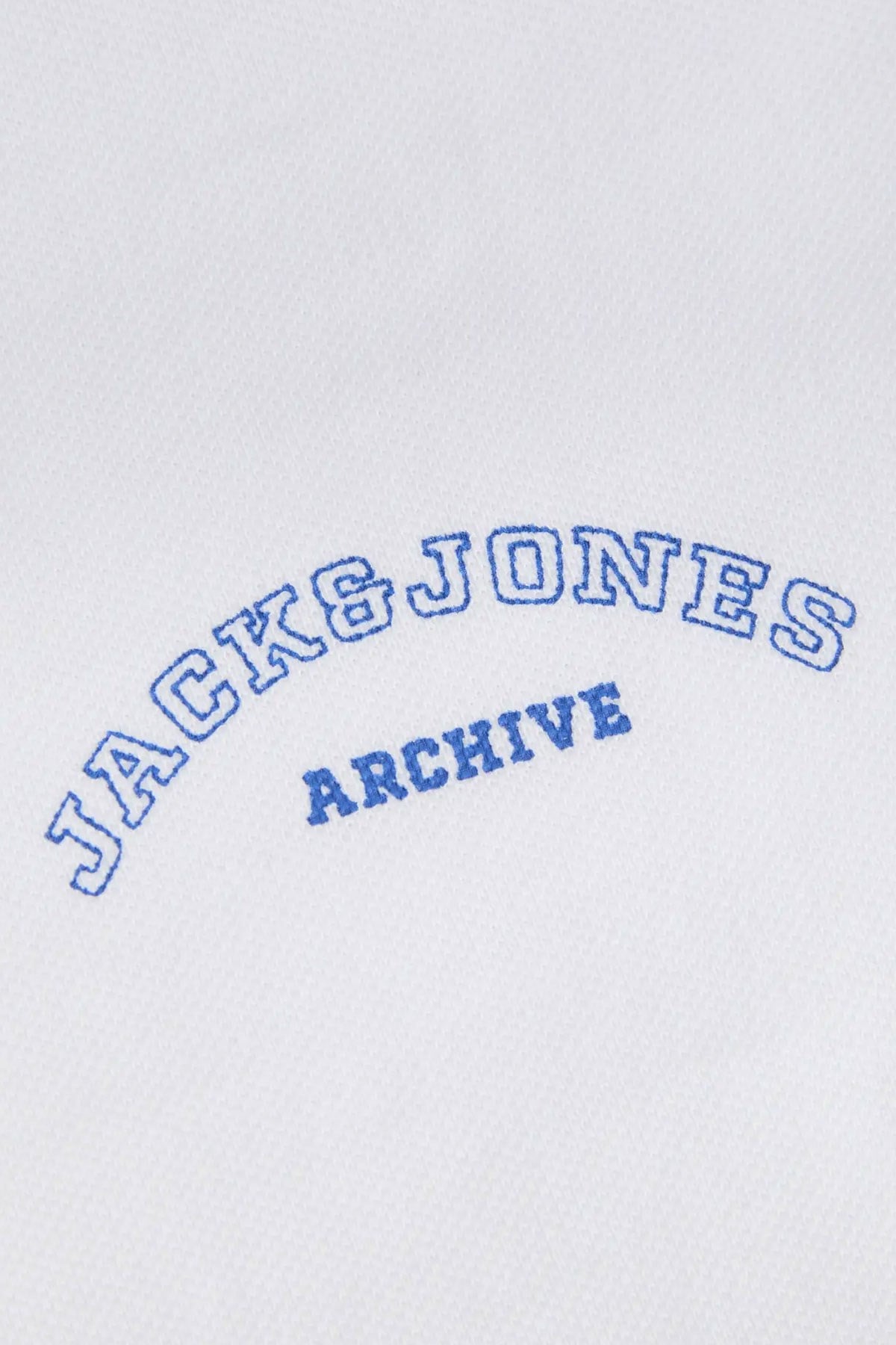 Jack & Jones JJCOLLEGE Polo Yakalı Logolu Beyaz Siyah Tişört 12288360