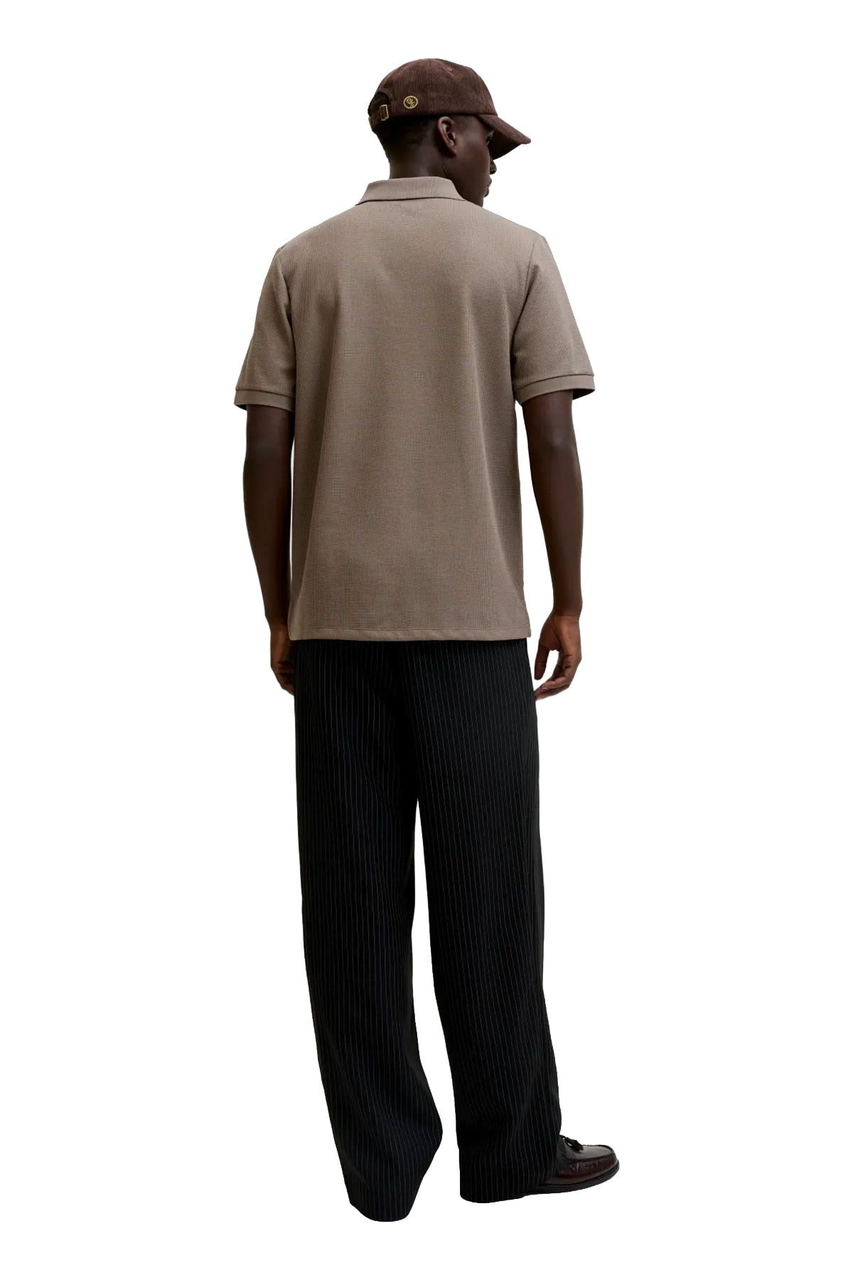 Jack & Jones Jjeaustin Fermuarlı Polo Yakalı Kahverengi Tshirt 12279177