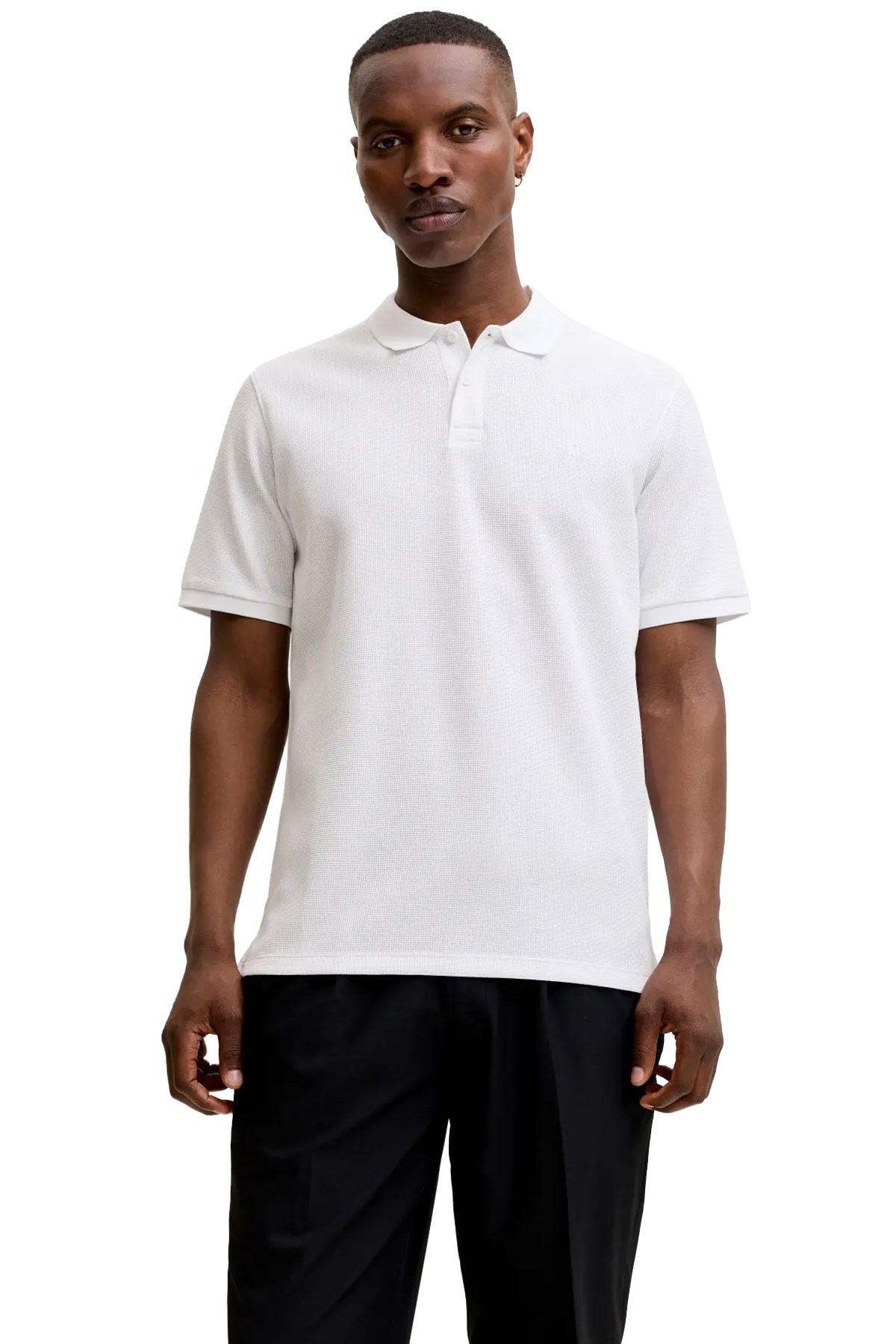 Jack & Jones Jjeaustin Polo Yakalı Beyaz Tshirt 12268130