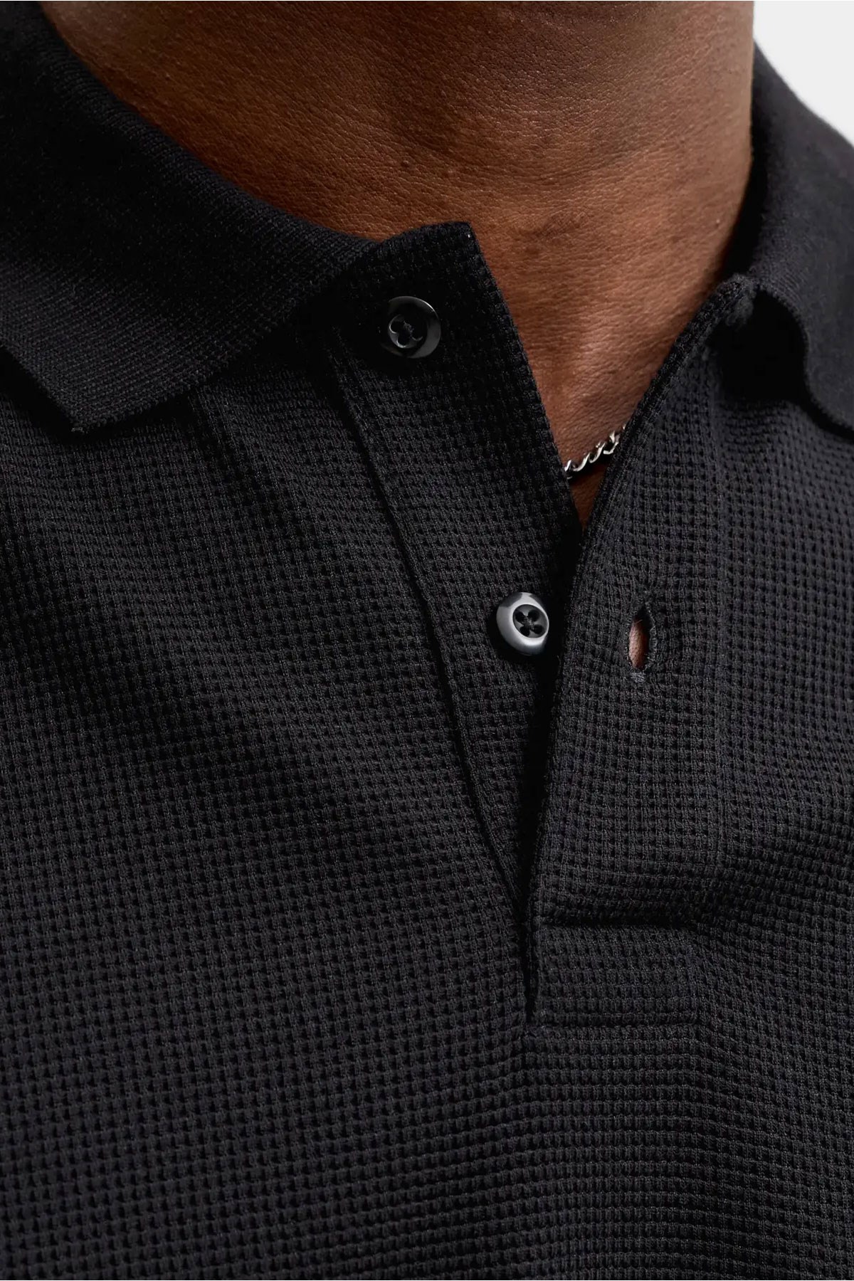 Jack & Jones Jjeaustin Polo Yakalı Siyah Tshirt 12268130