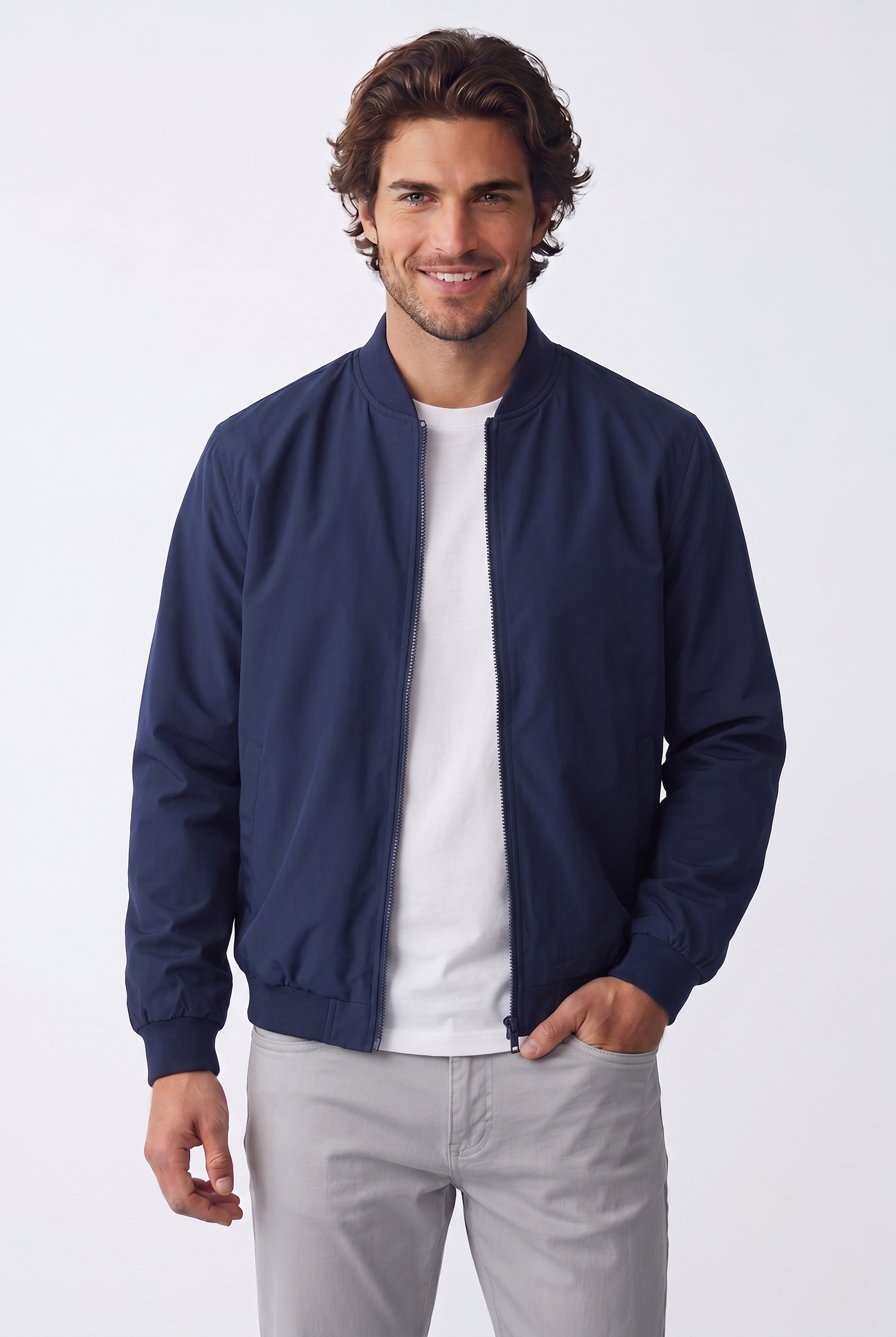 Jack & Jones JJECHARGE BOMBER JACKET NOOS Erkek Mont Navy Blazer 12268608