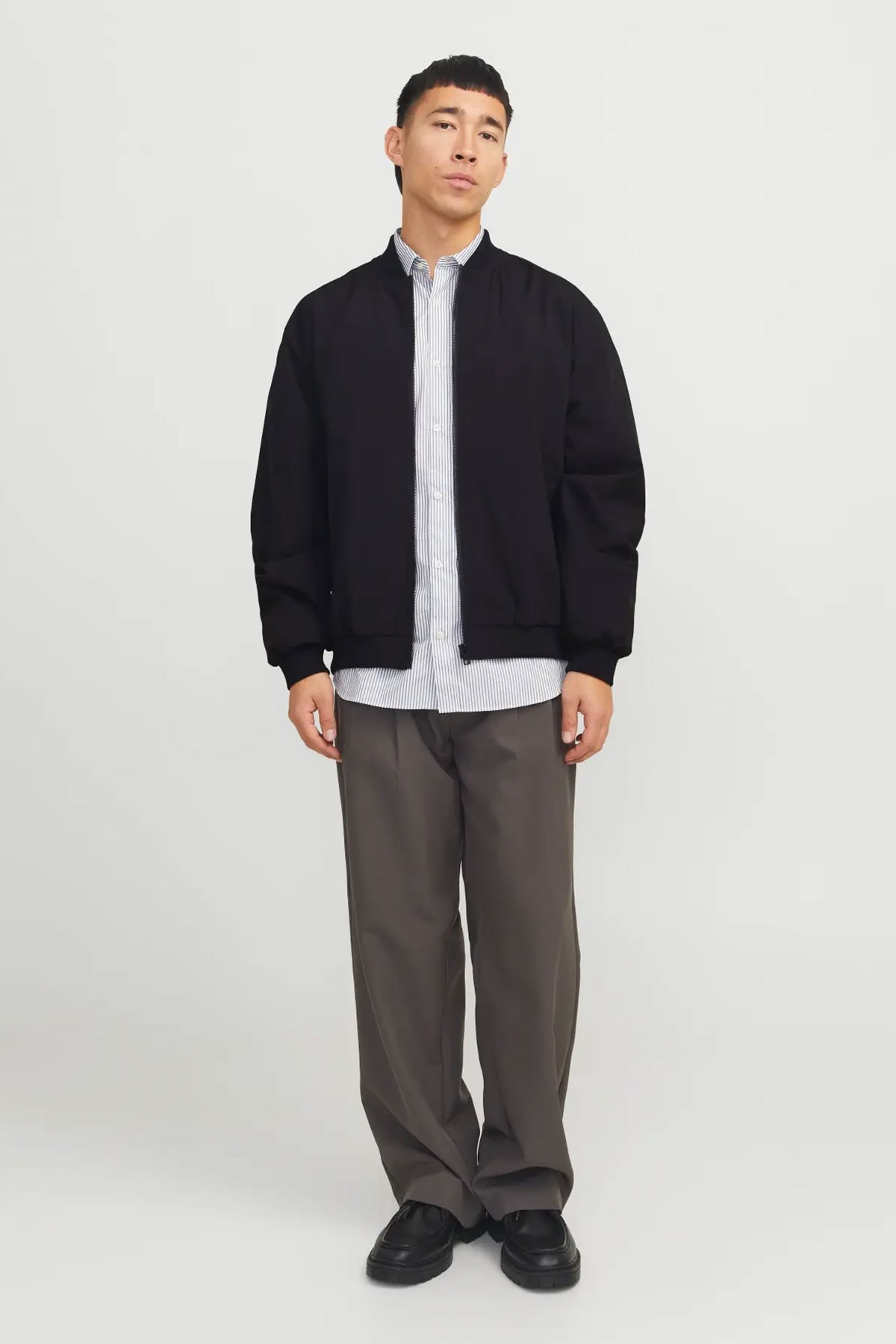 Jack & Jones JJECHARGE BOMBER JACKET NOOS Erkek Mont Siyah 12268608