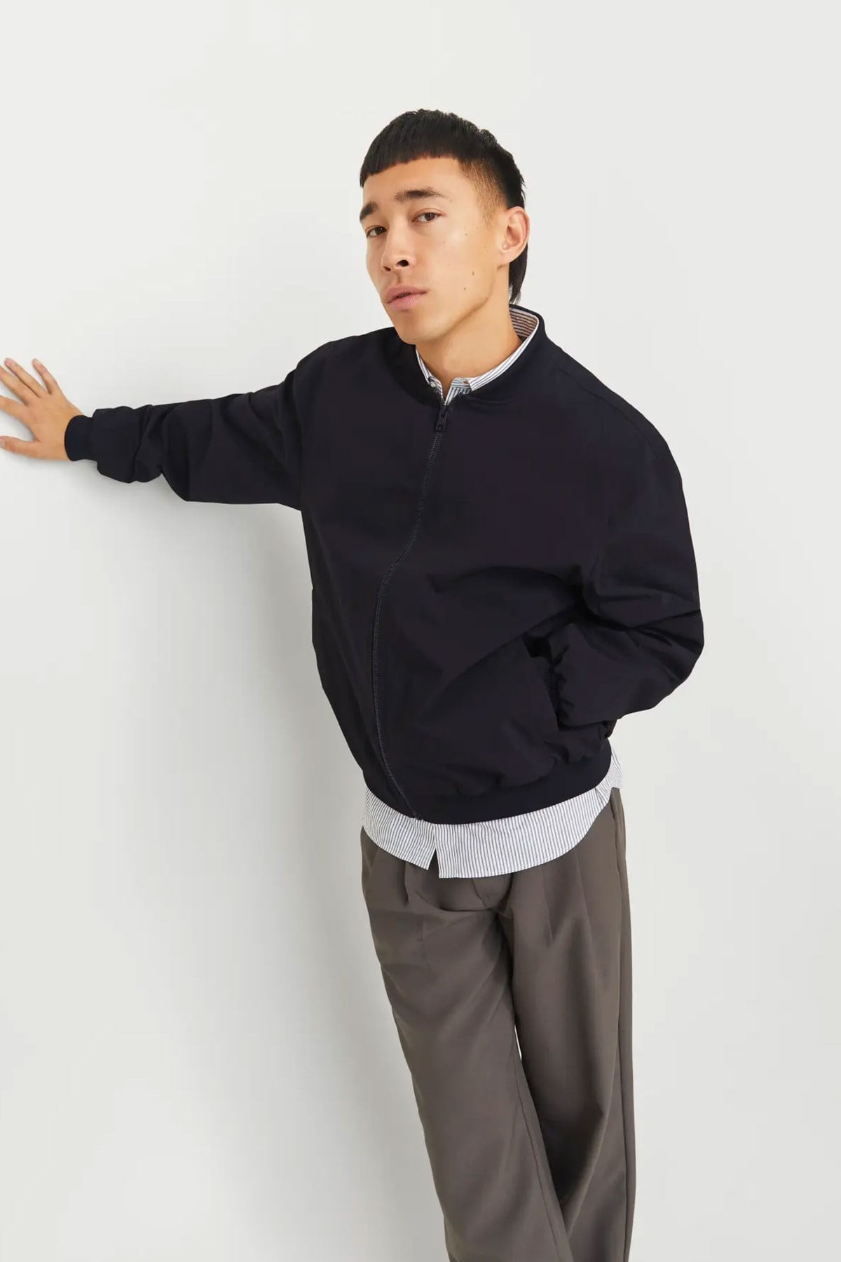 Jack & Jones JJECHARGE BOMBER JACKET NOOS Erkek Mont Siyah 12268608
