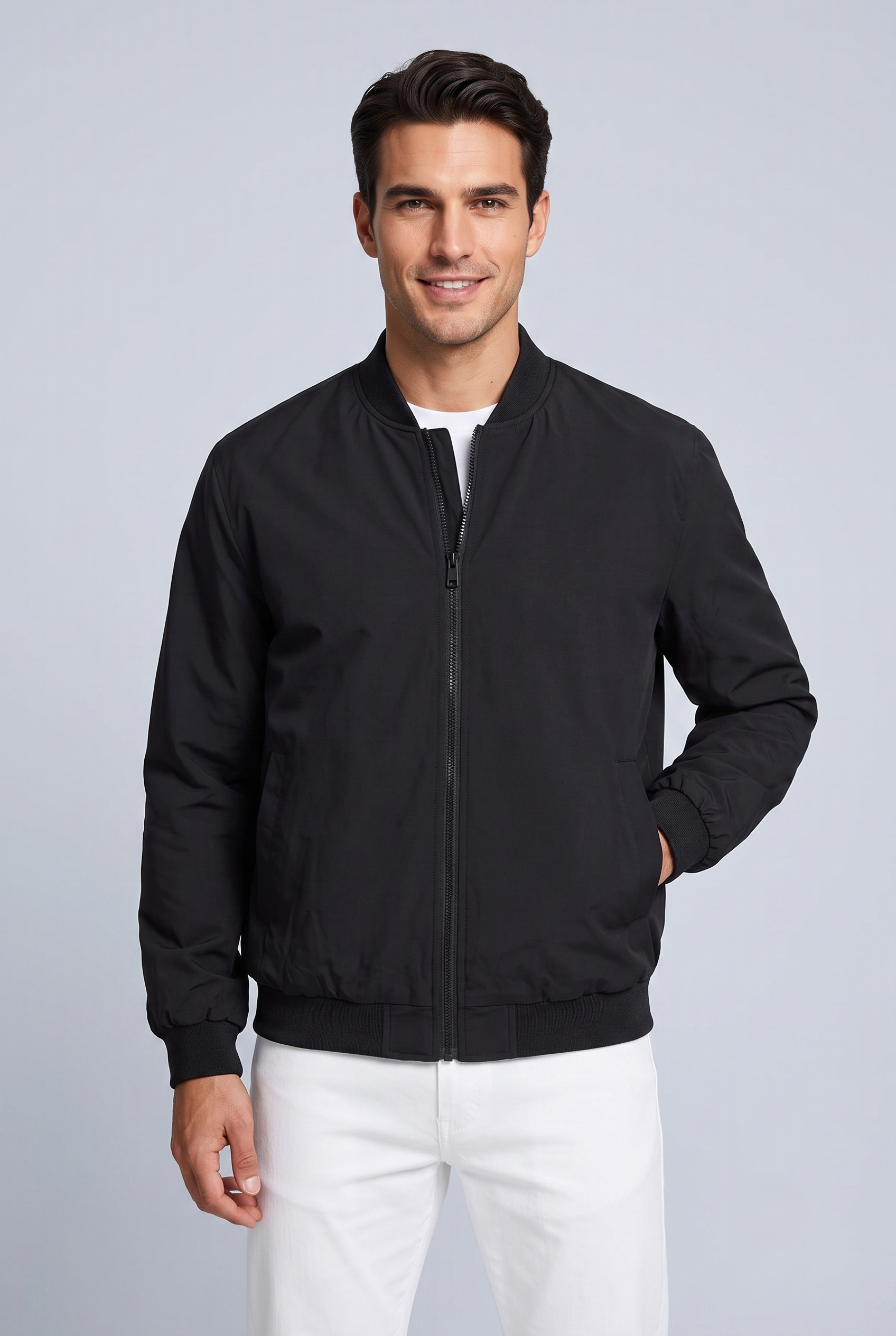 Jack & Jones JJECHARGE BOMBER JACKET NOOS Erkek Mont Siyah 12268608