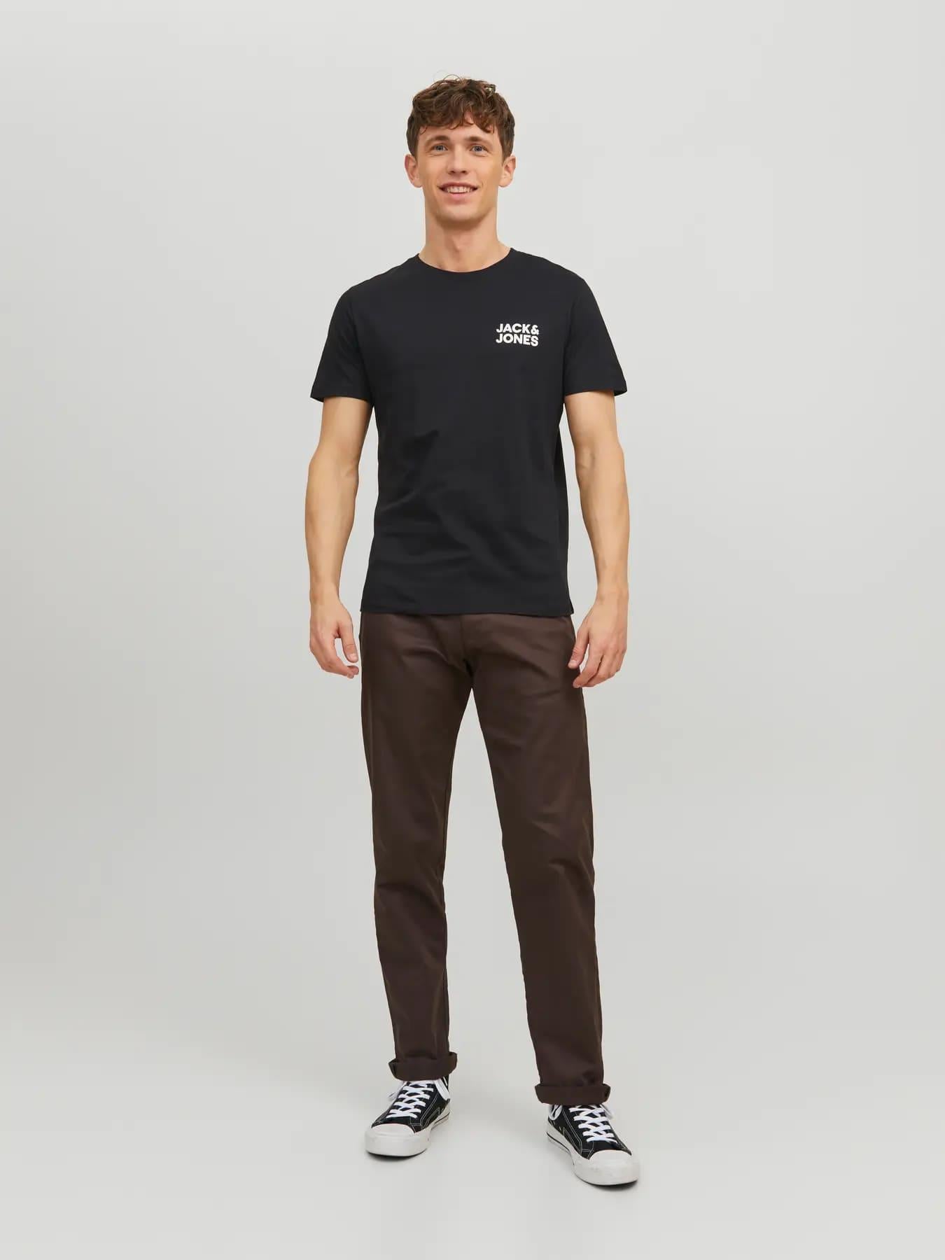 Jack & Jones JJECORP Küçük Logo Black Erkek Tişört 12151955