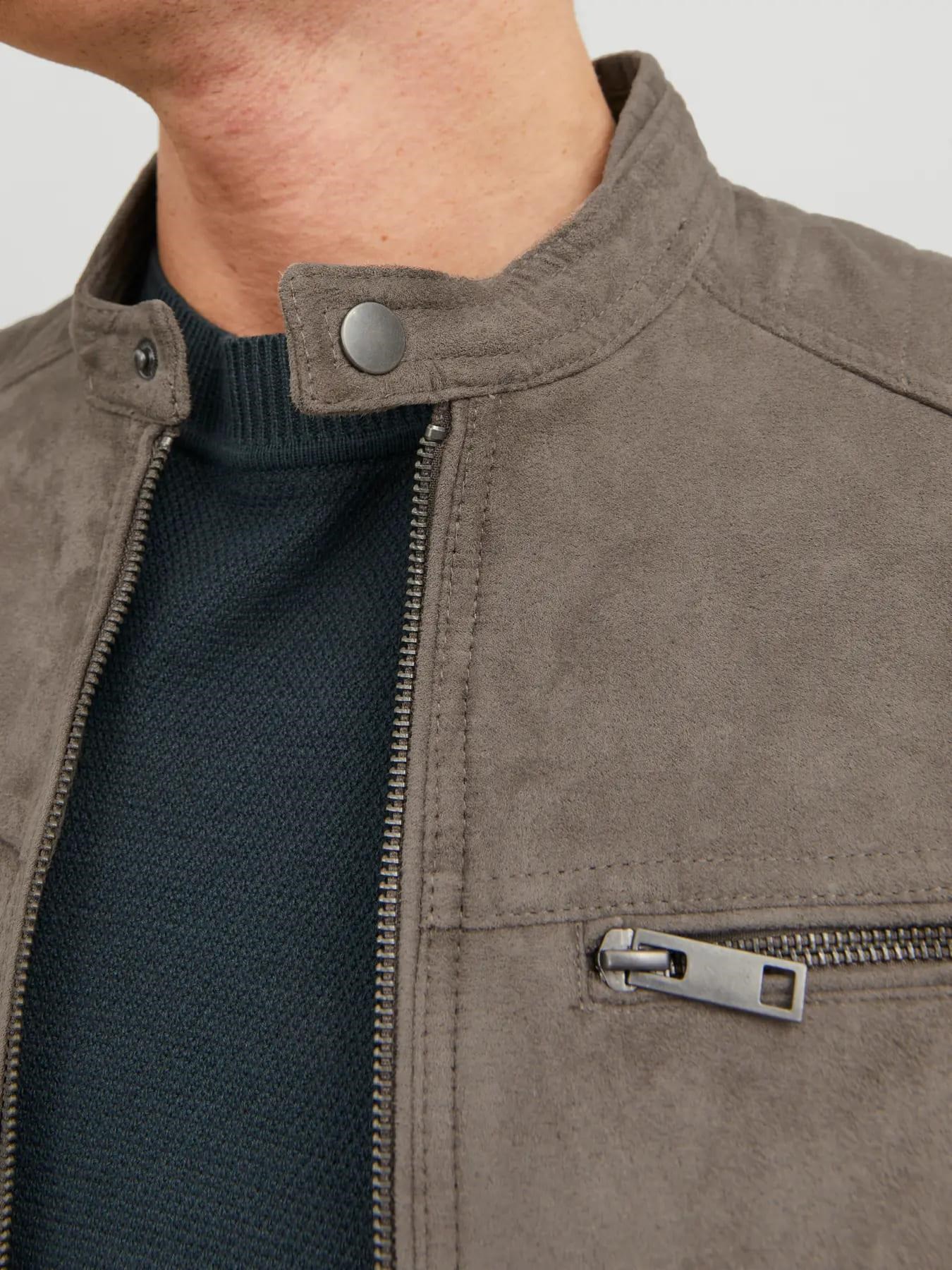Jack & Jones JJEROCKY Erkek PU Deri Mont Falcon Bej Süet 12147218