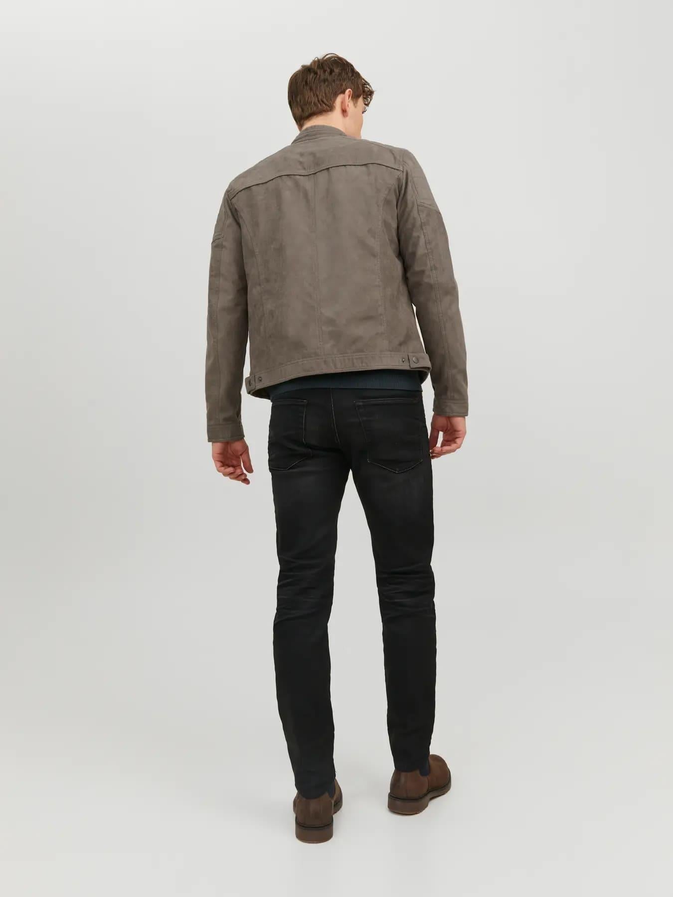 Jack & Jones JJEROCKY Erkek PU Deri Mont Falcon Bej Süet 12147218