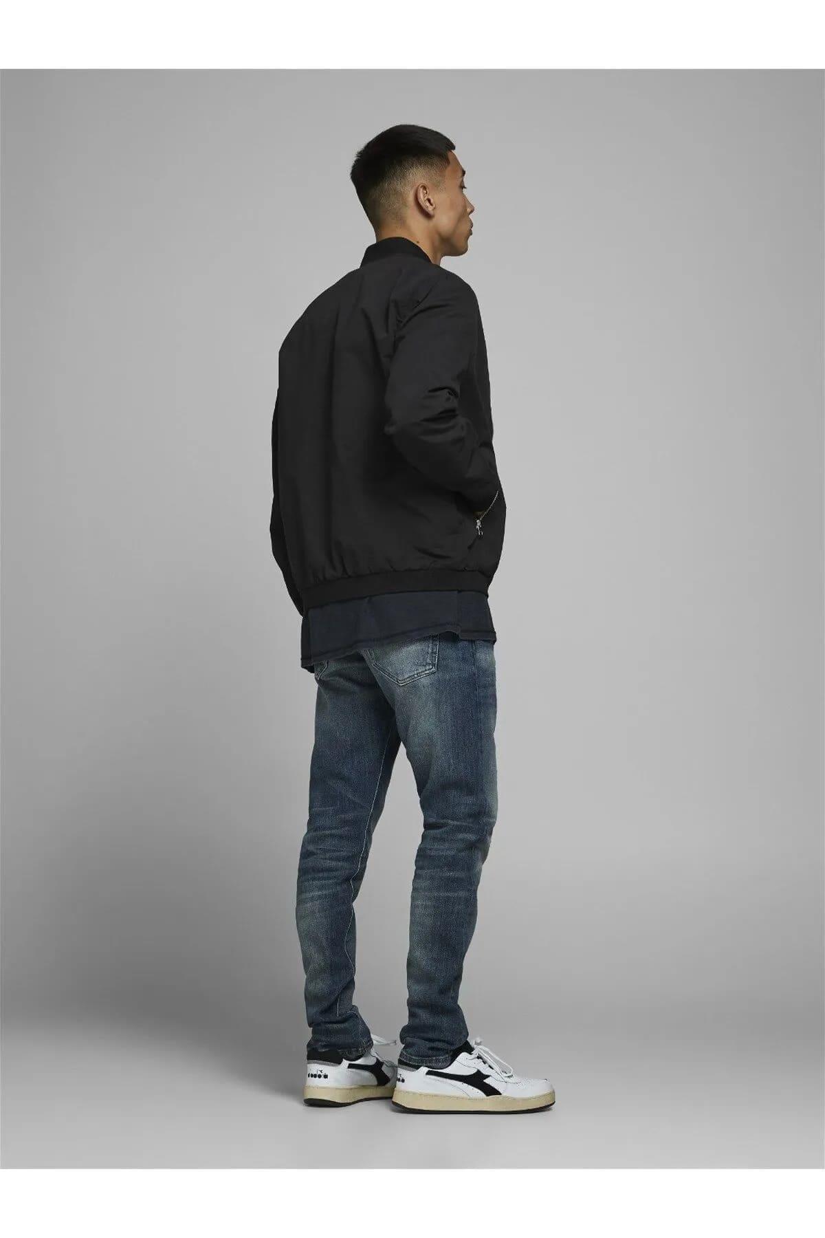 Jack & Jones JJERUSH BOMBER Erkek Mevsimlik Mont Siyah 12165203