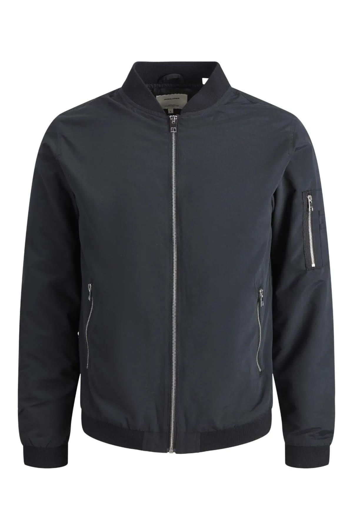 Jack & Jones JJERUSH BOMBER Erkek Mevsimlik Mont Siyah 12165203