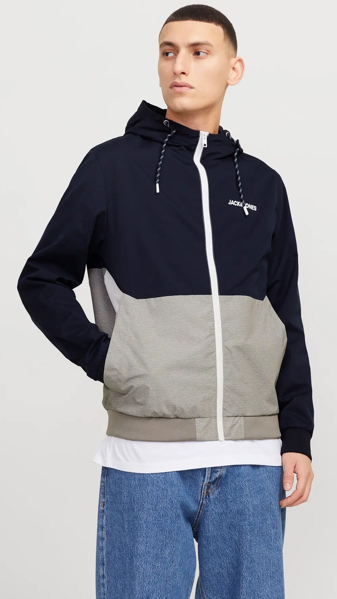Jack & Jones JJERUSH HOOD BOMBER NOOS Erkek Mont Sky Captain 12200208