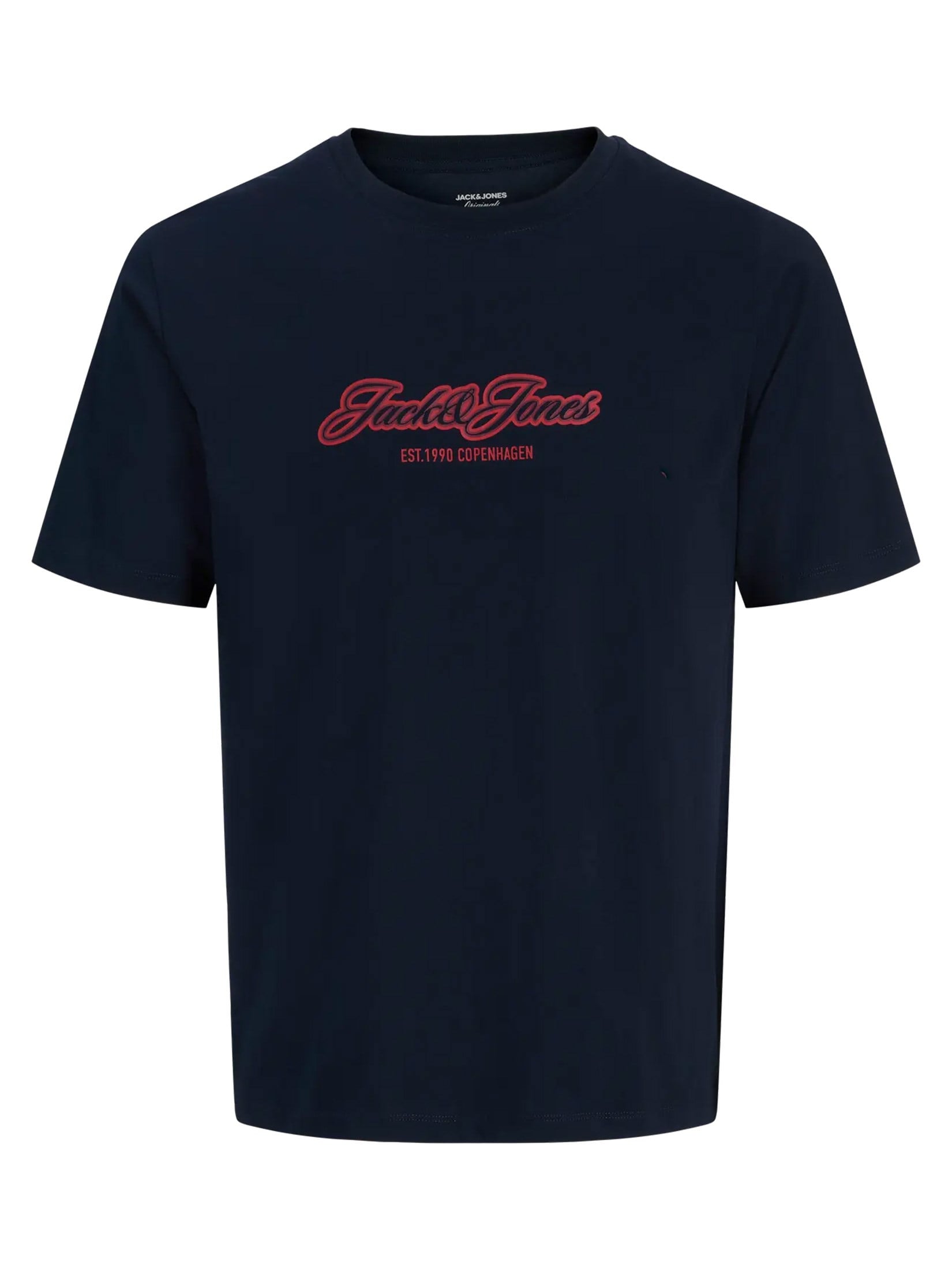 Jack & Jones Jorcatskills Logo Baskılı Erkek Koyu Lacivert Tişört 12297893-Sky Captain