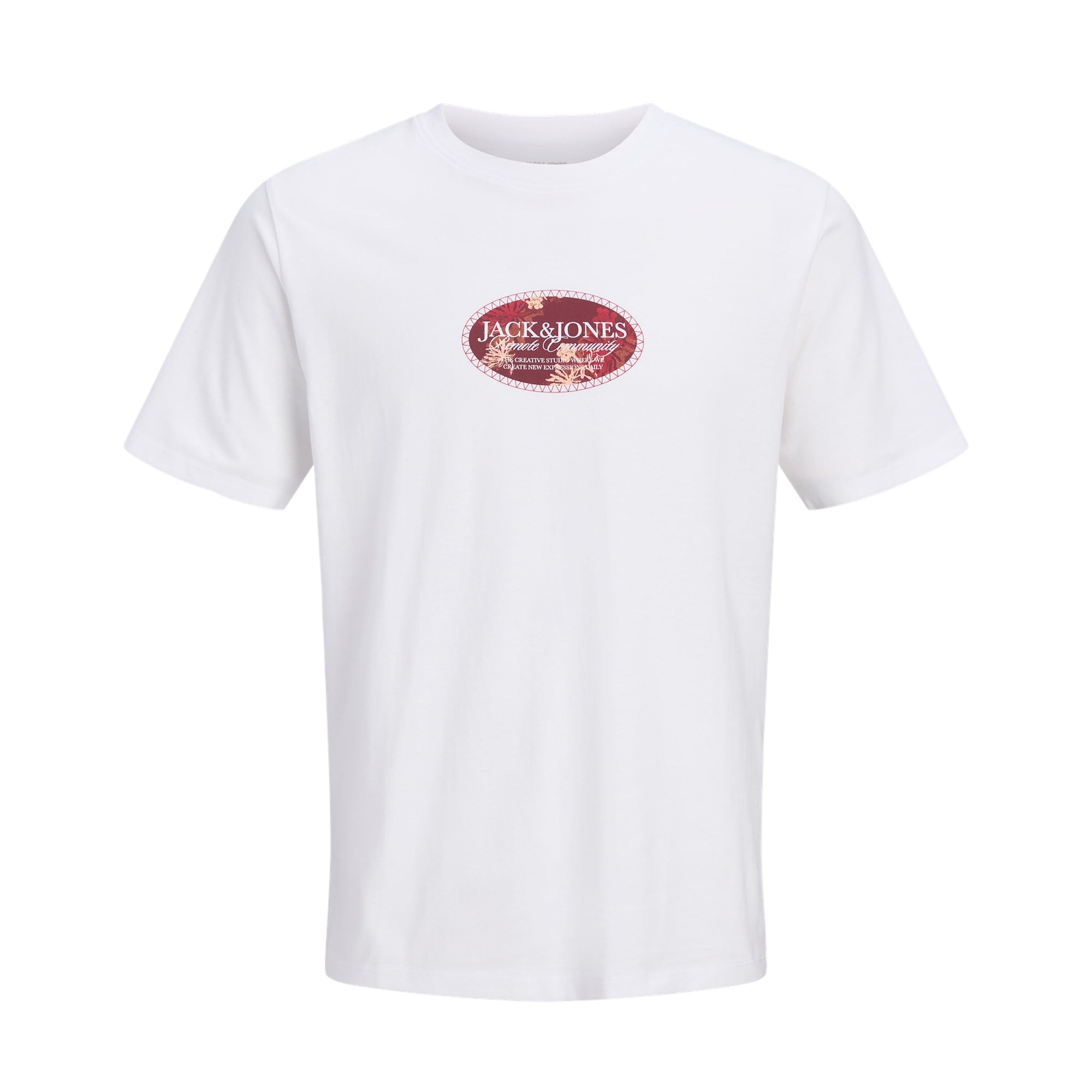 Jack & Jones Jormontauk Bisiklet Yaka Beyaz Tshirt 12297890