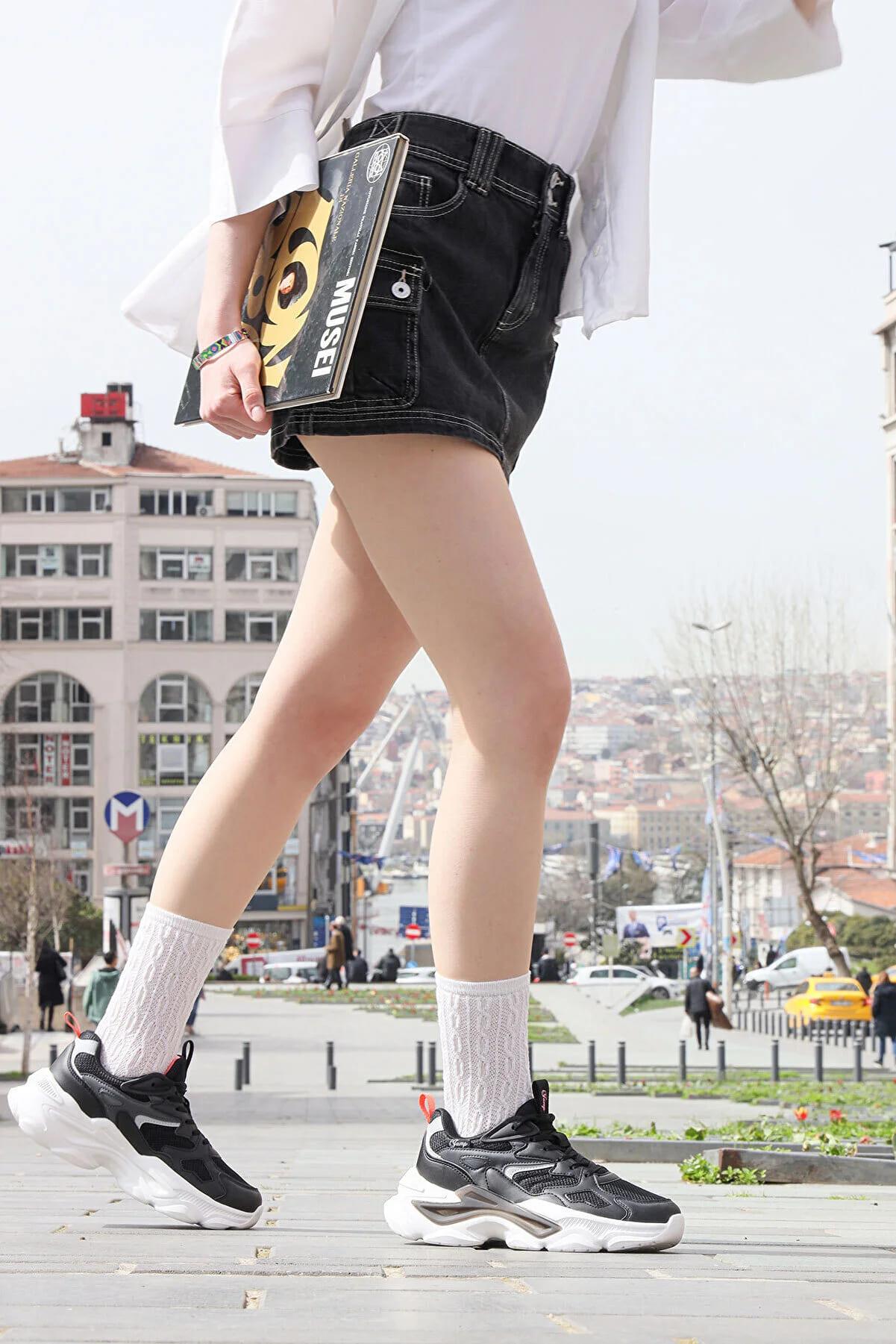 Jump 29891 Siyah Kadın Sneaker Ayakkabı v1
