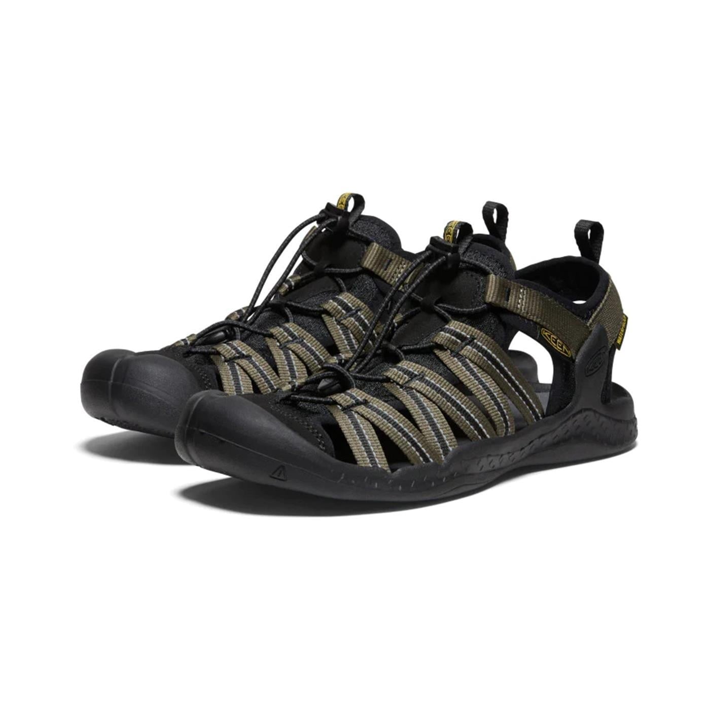 Keen Drift Creek H2 Haki Erkek Sandalet Outdoor Tracking Sandalet Ayakkabı 1026123 Dark Olive Black