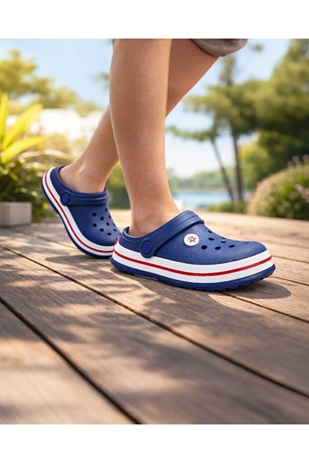Look Life Unisex Lacivert Cross Sabo Eva Günlük Kapalı Terlik 214