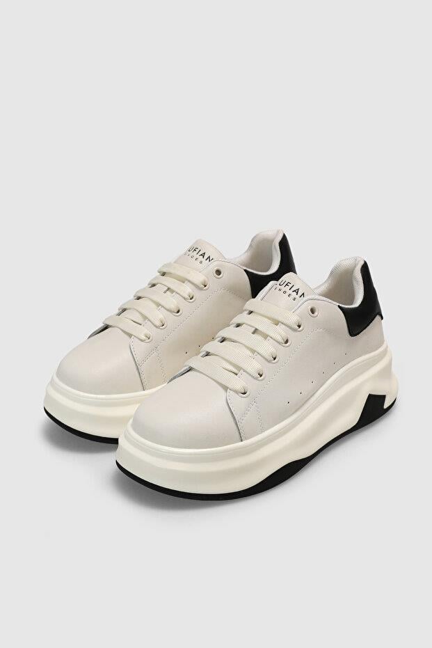 Lufian April Ekru Kadın Sneaker Ayakkabı 121230028