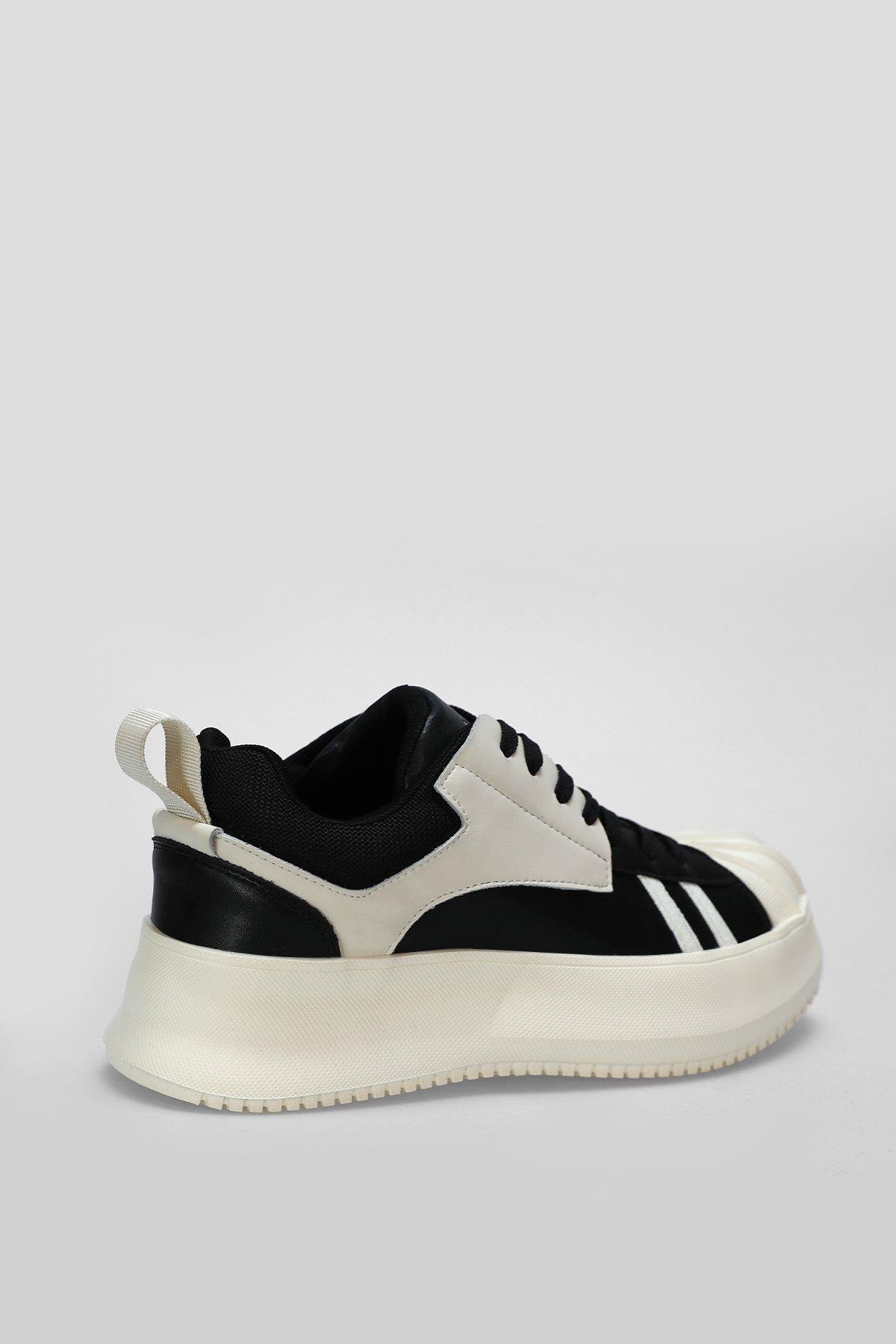 Lufian Piers Siyah Hakiki Deri Erkek Sneaker Ayakkabı 112230200 v1