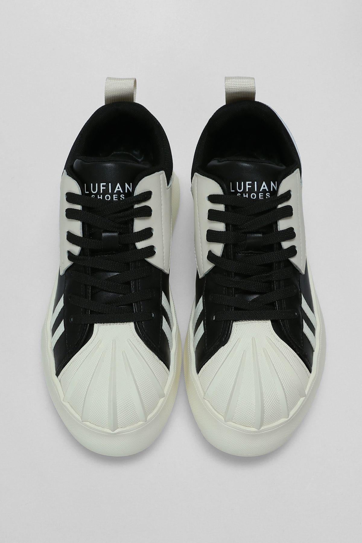 Lufian Piers Siyah Hakiki Deri Erkek Sneaker Ayakkabı 112230200 v1