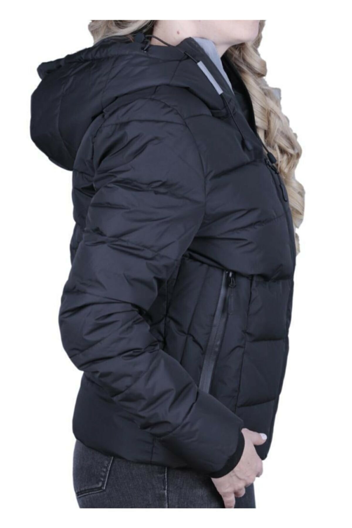 Lumberjack Apreski Coat Kadın Kısa Mont Kaban Siyah v1
