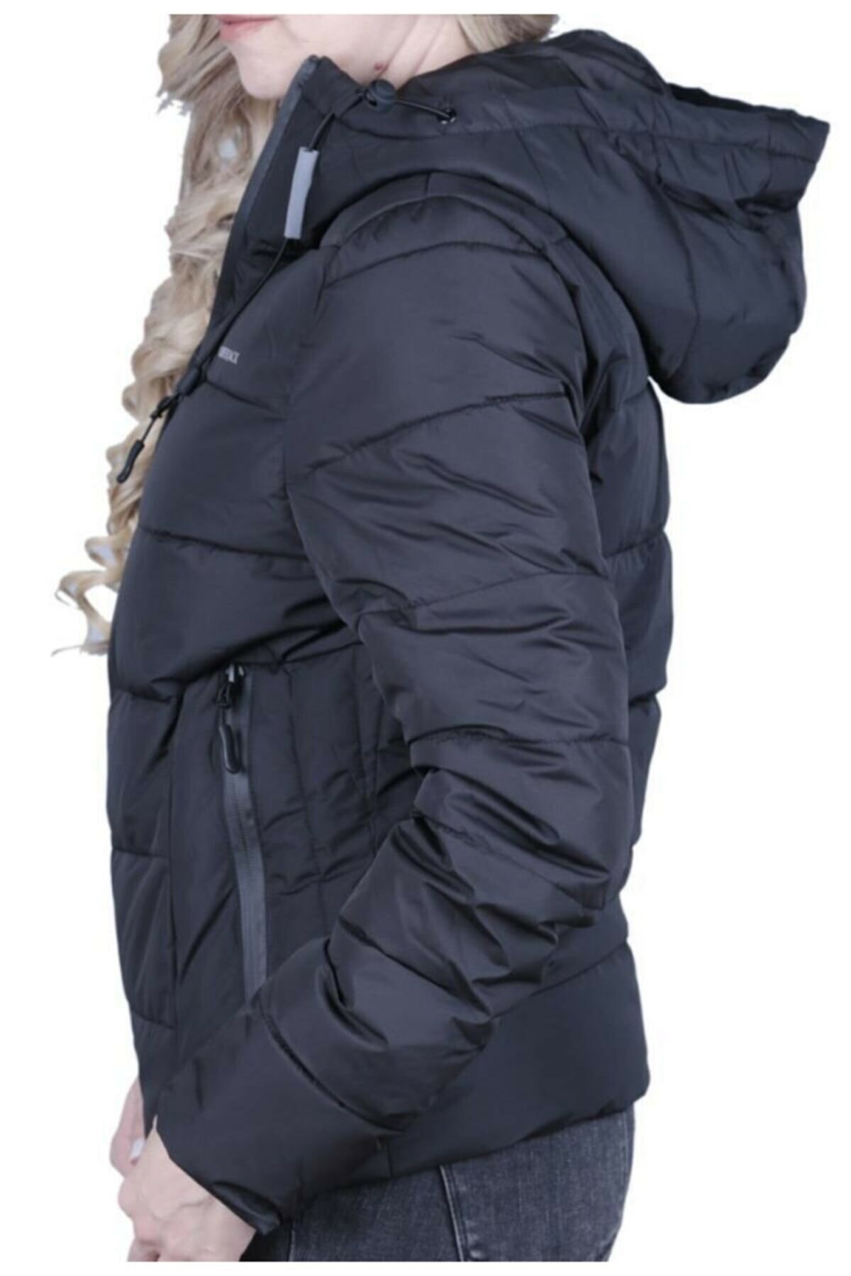 Lumberjack Apreski Coat Kadın Kısa Mont Kaban Siyah v1