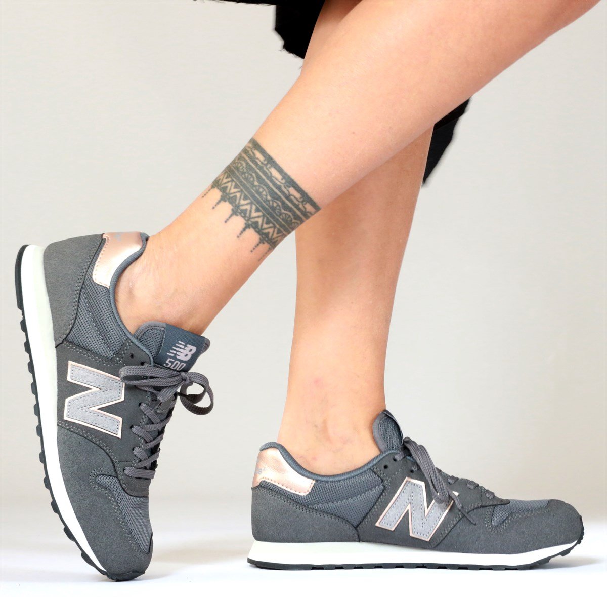 New Balance 500 Gri Platin Kadın Günlük Senaker Spor Ayakkabı GW500TSG v7