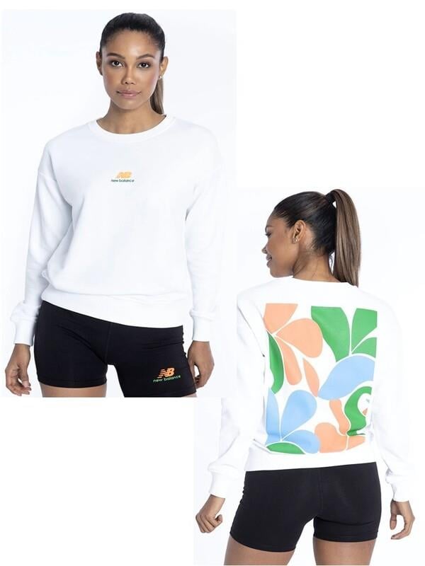 New Balance Beyaz Kadın Sweatshirt WNH1308-WT v1