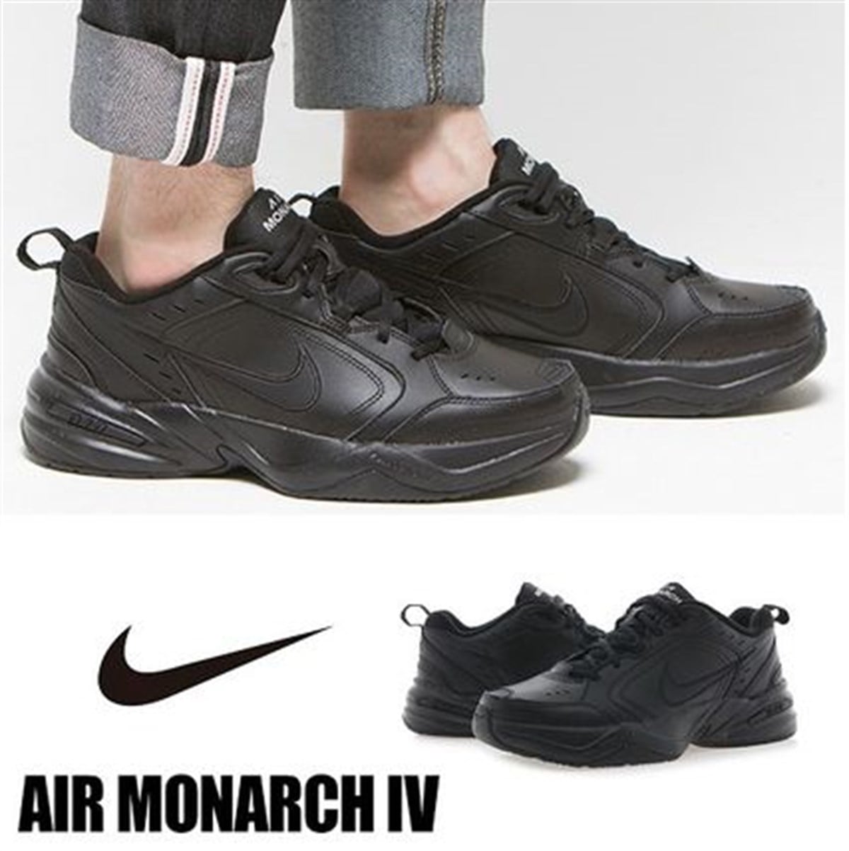Nike Air Monarch iv Siyah Erkek Spor Ayakkabı 415445-001