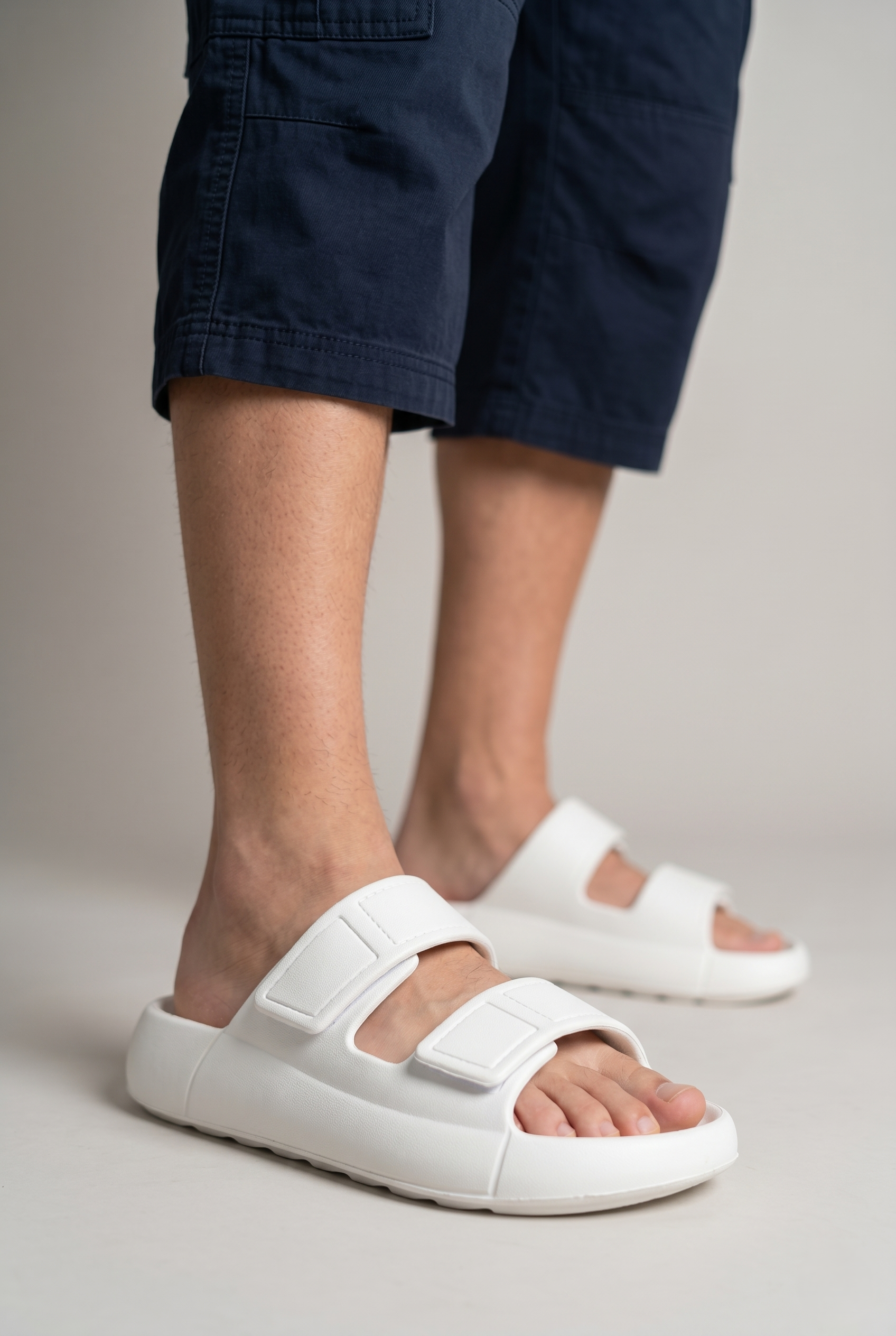 Oregon Shoes FeelUp Comfort Eva Erkek Deniz Günlük Cırtlı Terlik Ekru